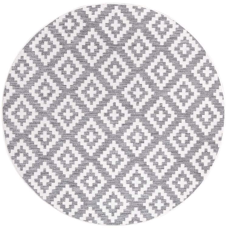 Carpet City Outdoorteppich »Outdoor 461«, rund, 5 mm Höhe, UV-beständig, Flachgewebe, auch in quadratischer Form erhältlich
