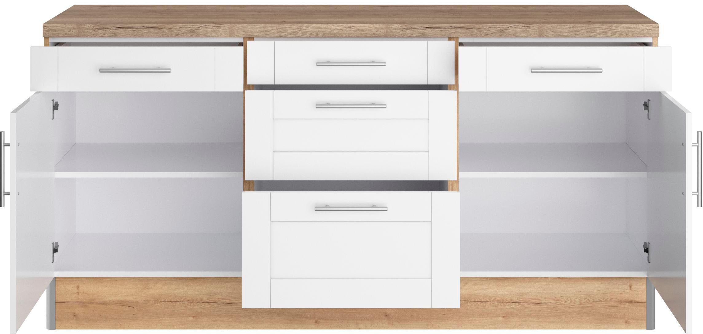 KOCHSTATION Küche »KS-Ahus«, 180 cm breit, ohne E-Geräte, Soft Close Funktion, MDF Fronten