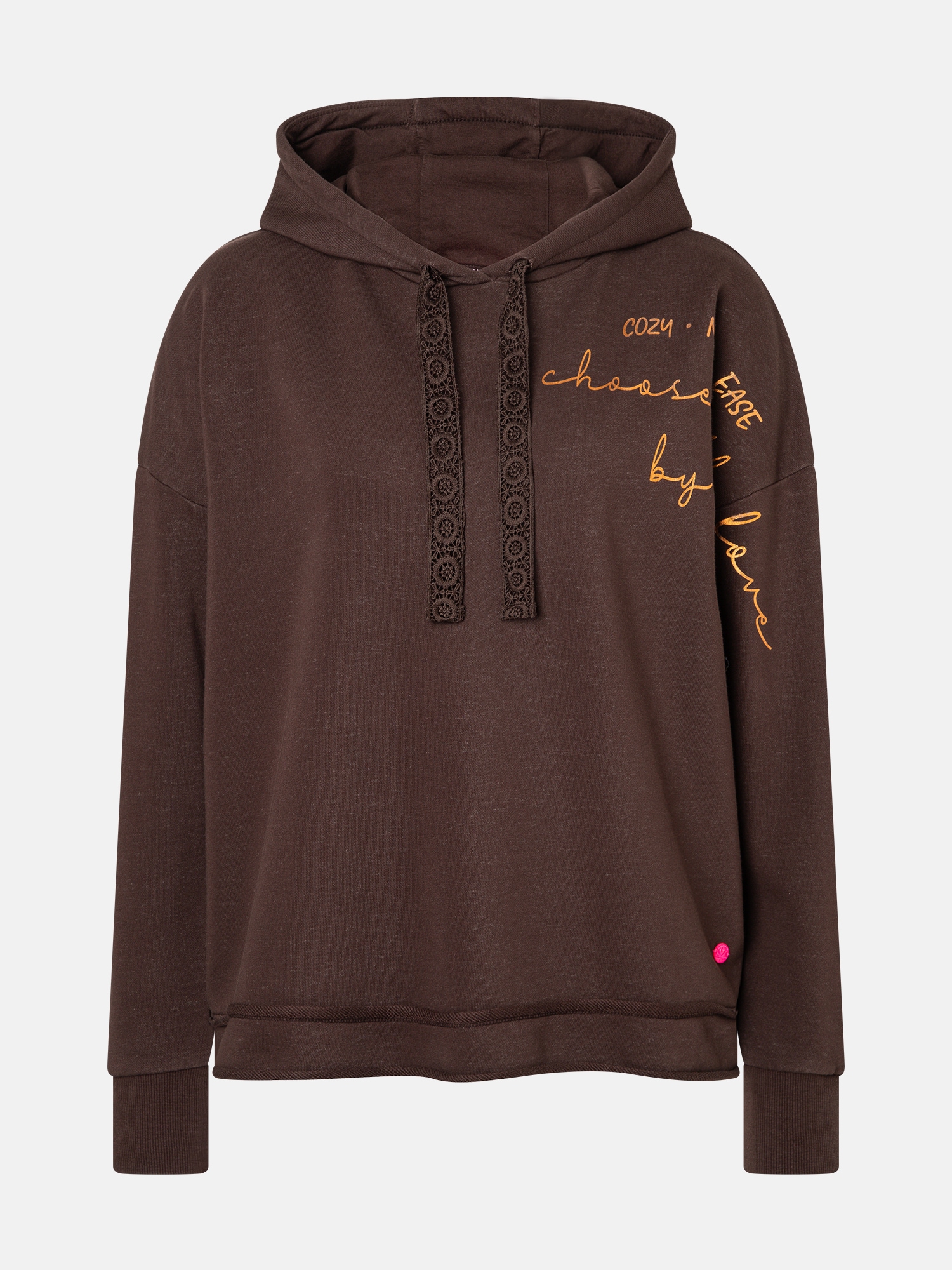 Lieblingsstück Kapuzensweatshirt »RixaL«, aus Baumwollmix, mit Kordel aus Spitze

