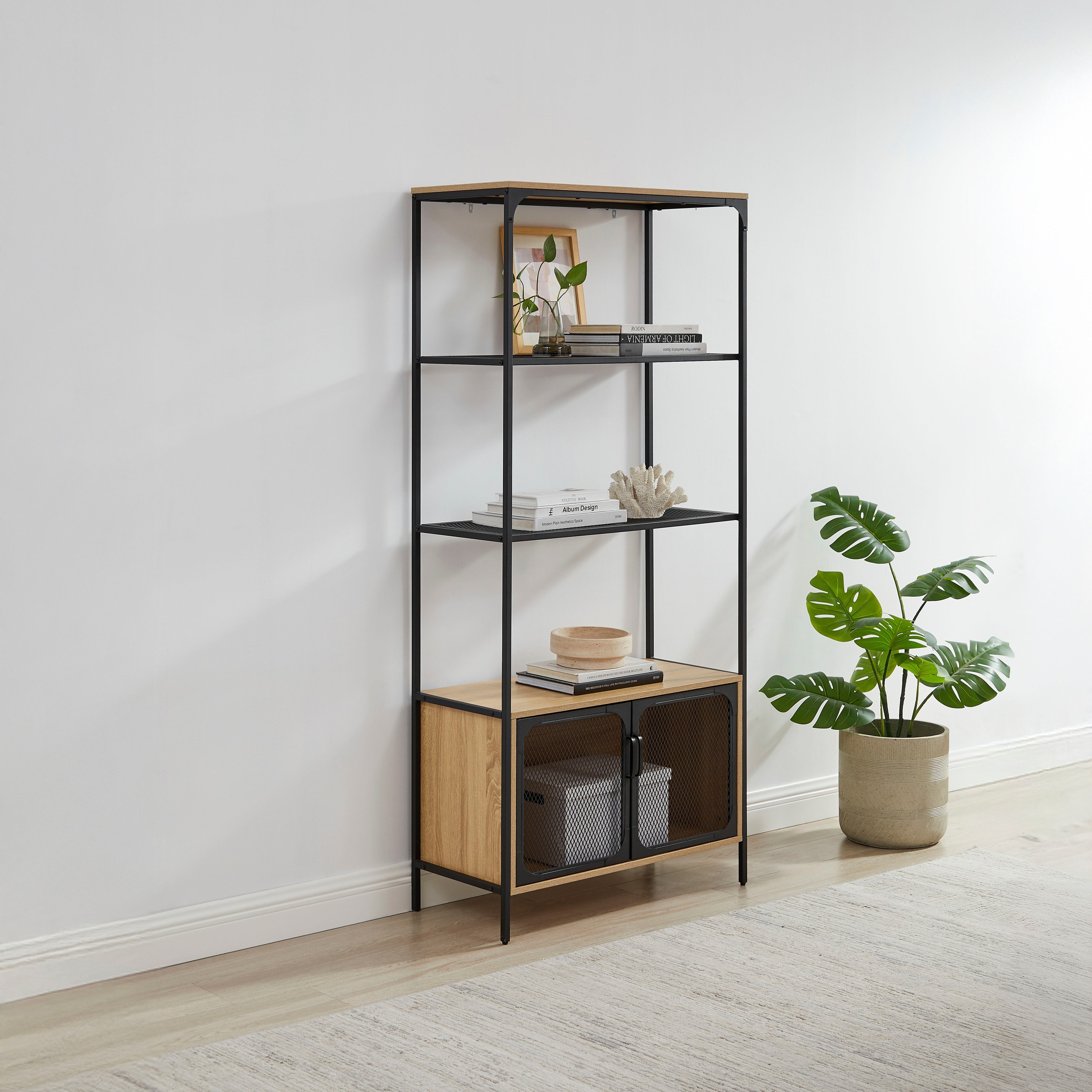 OTTO home Regal »Amance« Metallgestell, viel Stauraum und ideal für Saugrob günstig online kaufen
