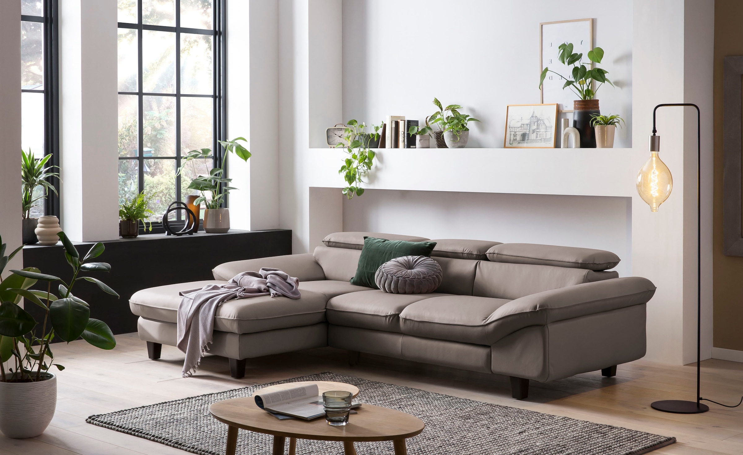 Home affaire Ecksofa "Pilot L-Form" mit Kopfteilverstellung, wahlweise mit günstig online kaufen