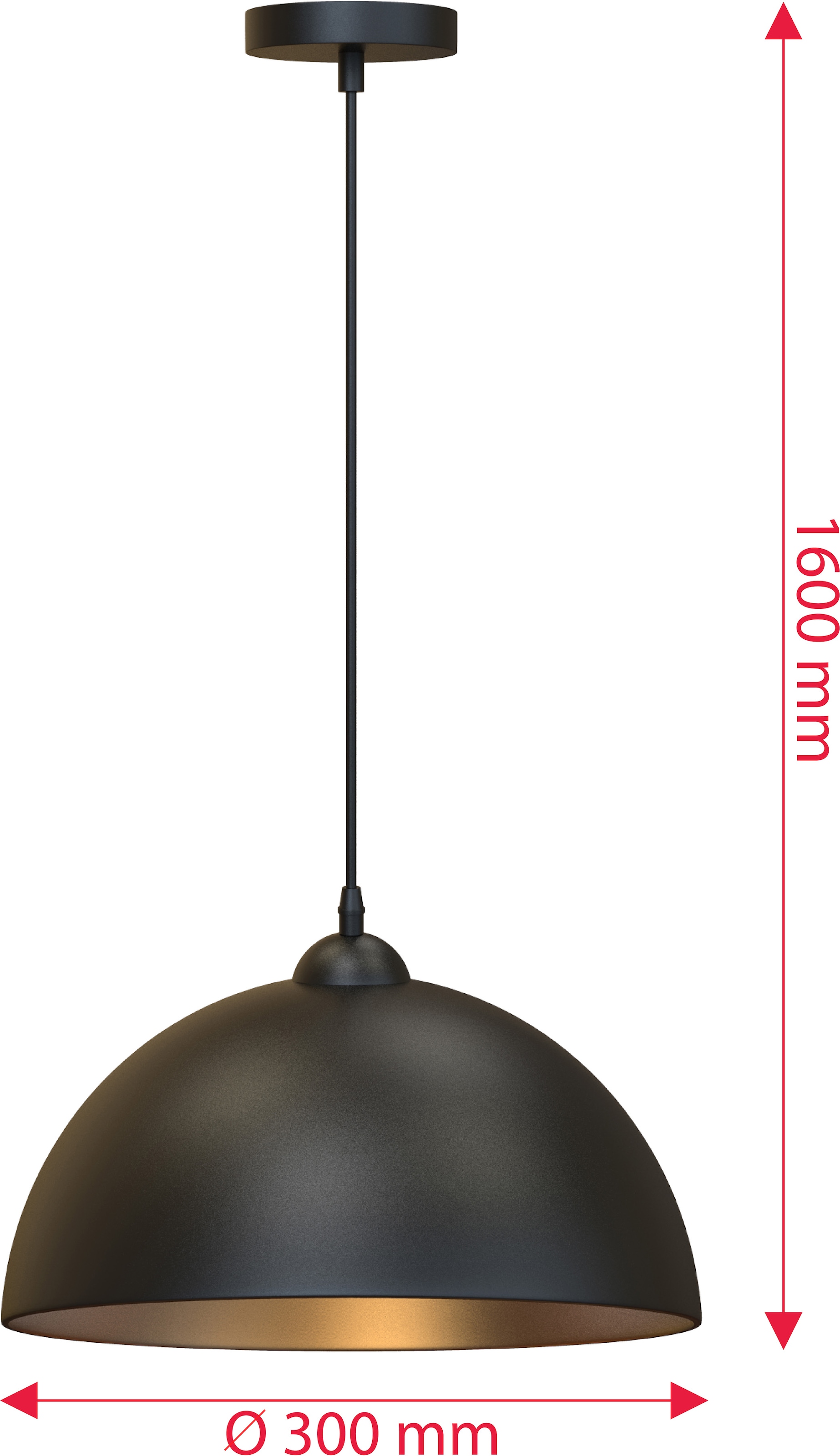 B.K.Licht Pendelleuchte »Auriga«, 2 flammig, Leuchtmittel E27 | ohne Leuchtmittel, LED Design Hängelampe schwarz-gold Hänge-Leuchte Küche Deckenlampe E27