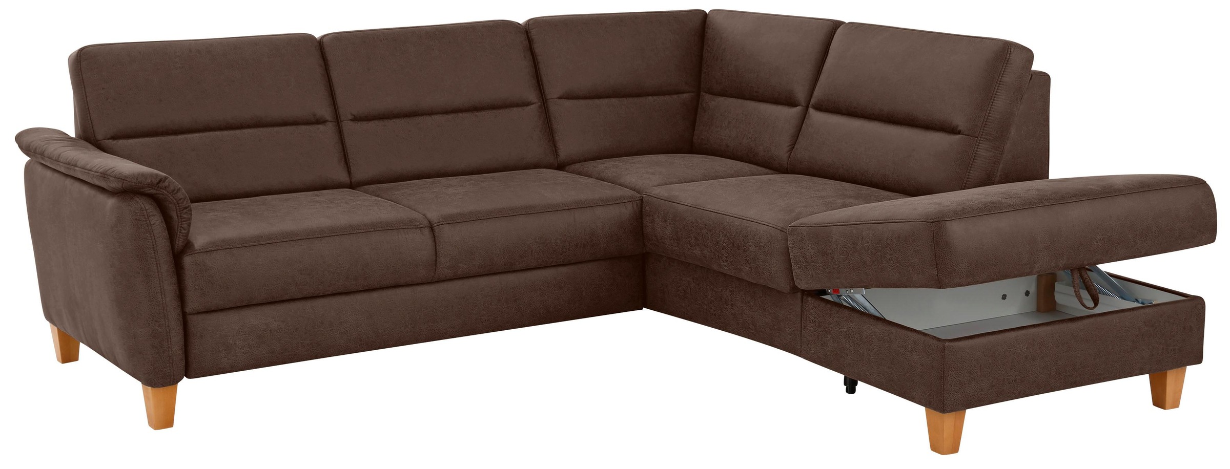 Home affaire Ecksofa »Palmera L-Form«, Federkern, wahlweise mit Bettfunktion und mit/ohne Stauraum