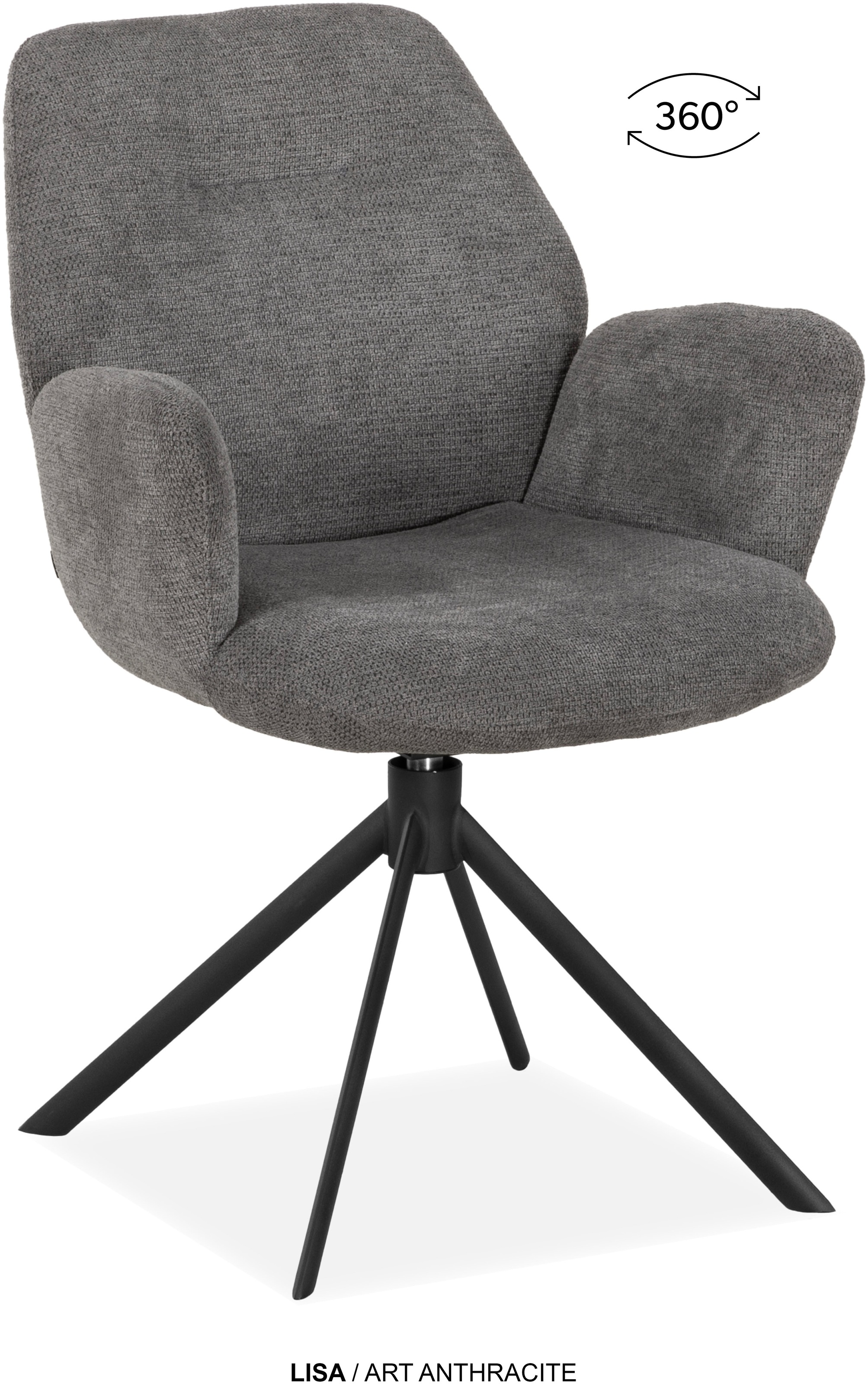 OMG Design Esszimmerstuhl »Lisa« (Set) 1 Stk.Drehstuhl mit auto-return, Arm günstig online kaufen