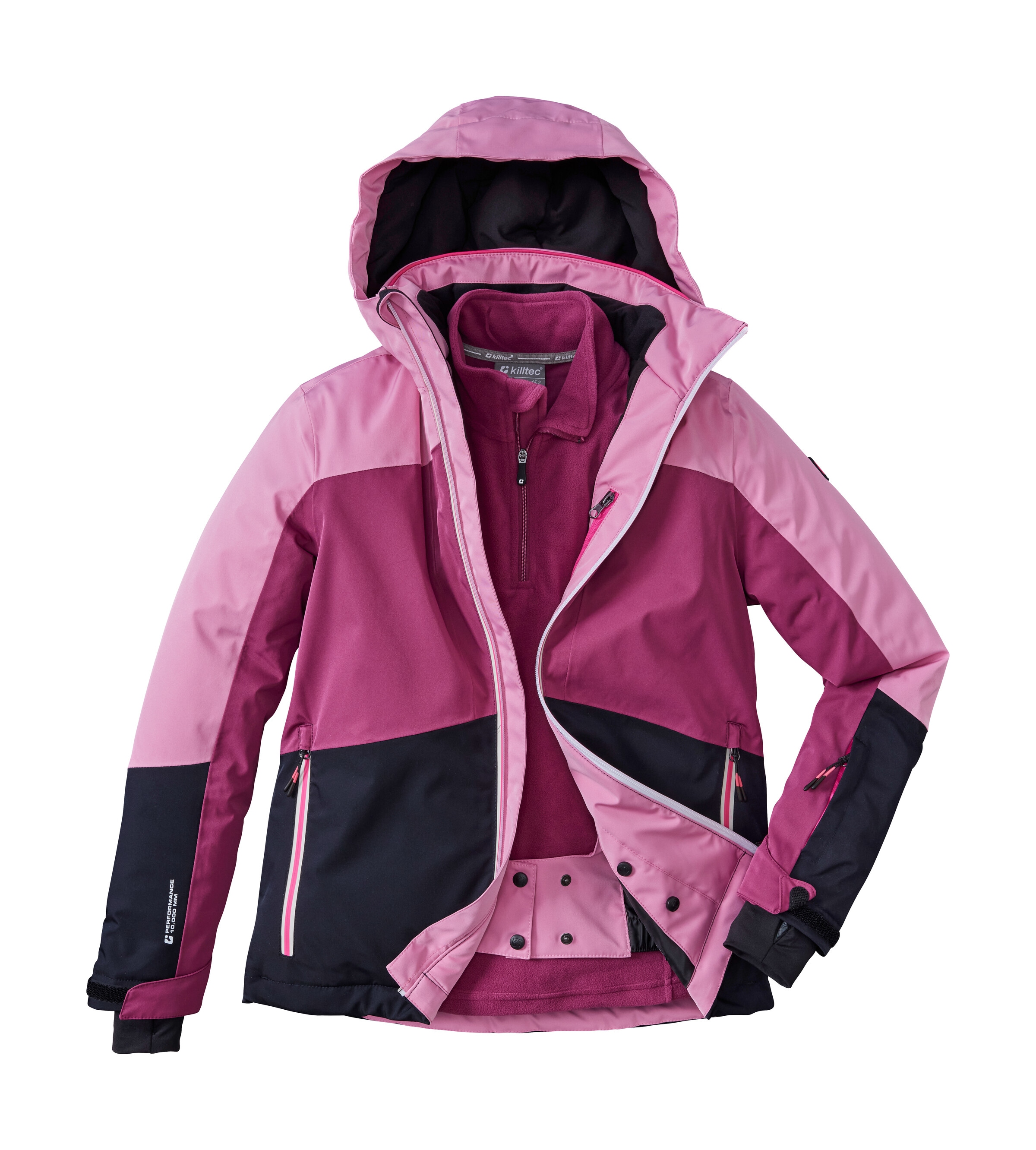 Killtec Skijacke »KSW 196 GRLS SKI JCKT« Kinder Skijacke: wasser- und winddicht, atmungsaktiv, PFAs-frei