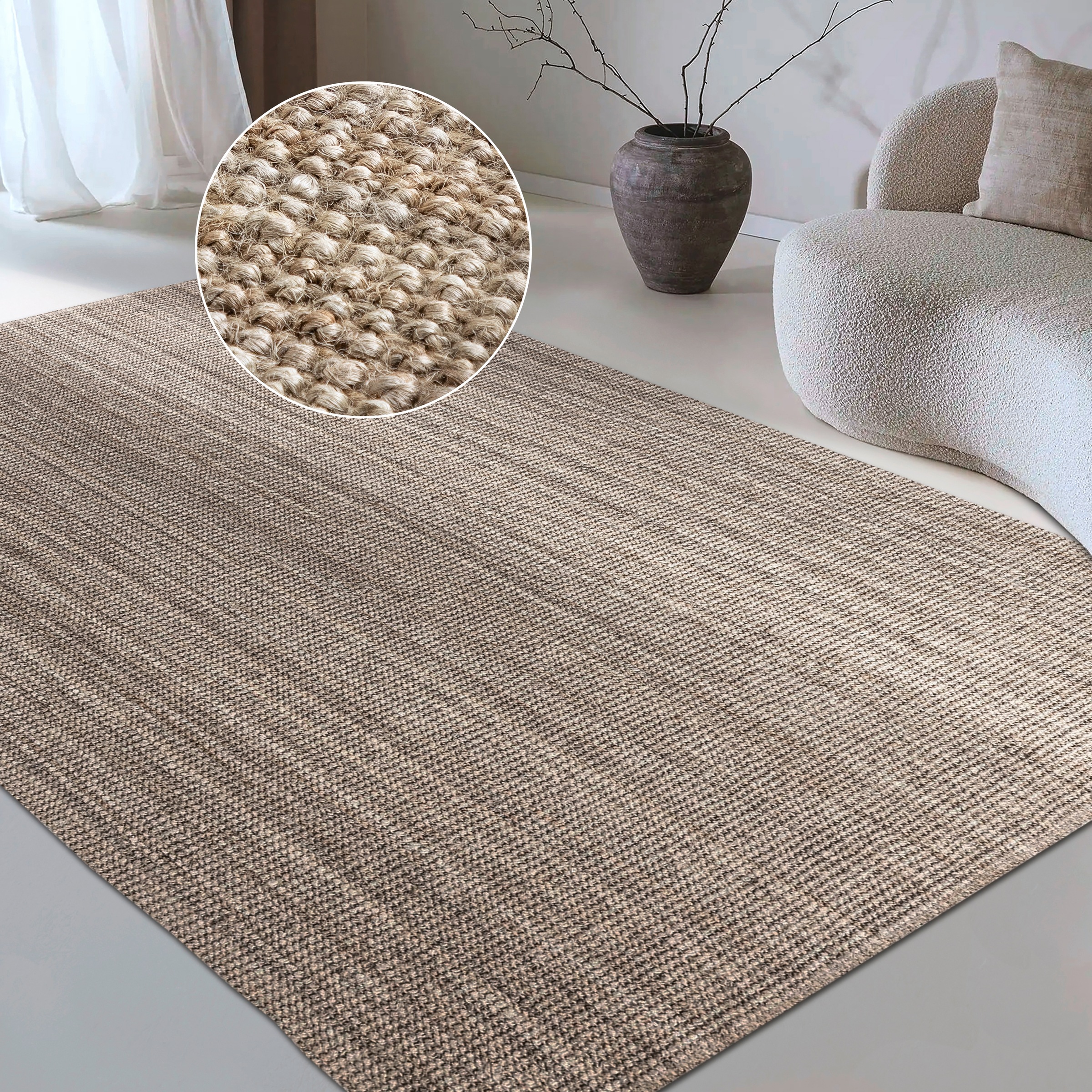 my home Teppich »Avot Juteteppich«, rechteckig, 10 mm Höhe, 100% Jutefaser, günstig online kaufen