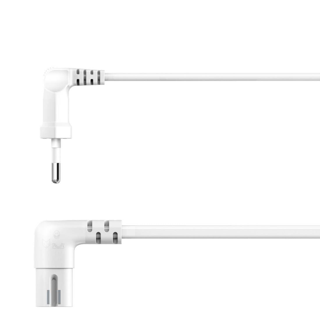 Hama Netzkabel »Netzkabel, beidseitig gewinkelt, Euro Stecker, Doppelnut, C7, 1,5 m«, Typ C (Eurostecker), 150 cm