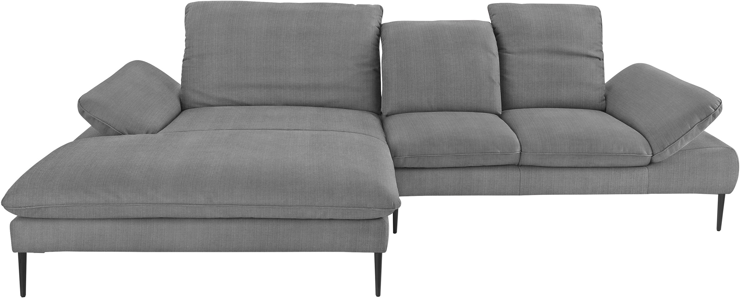 W.SCHILLIG Ecksofa »enjoy&MORE, Designsofa, elegant und bequem, L-Form«, Sitztiefenverstellung, Füße schwarz pulverbeschichtet, Breite 310 cm