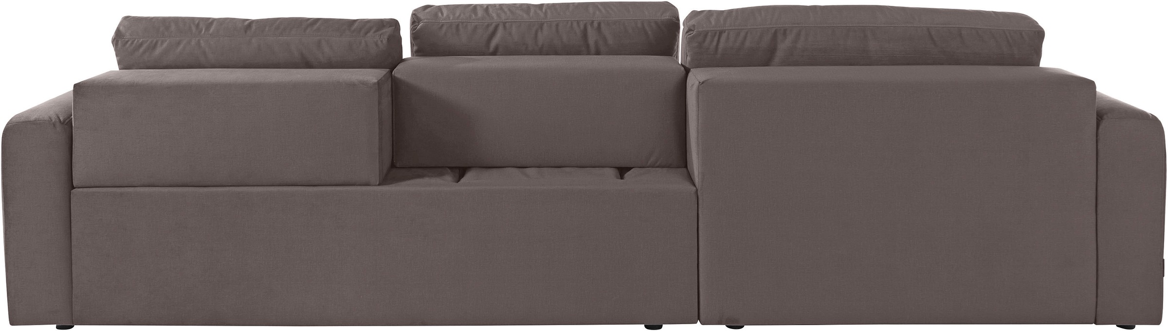 Places of Style Ecksofa »Bloomfield, elegant, viel Platz, Mega Couch, Breite 303cm, L-Form«, extra tiefe Sitzfläche, wahlweise mit Sitztiefenverstellung