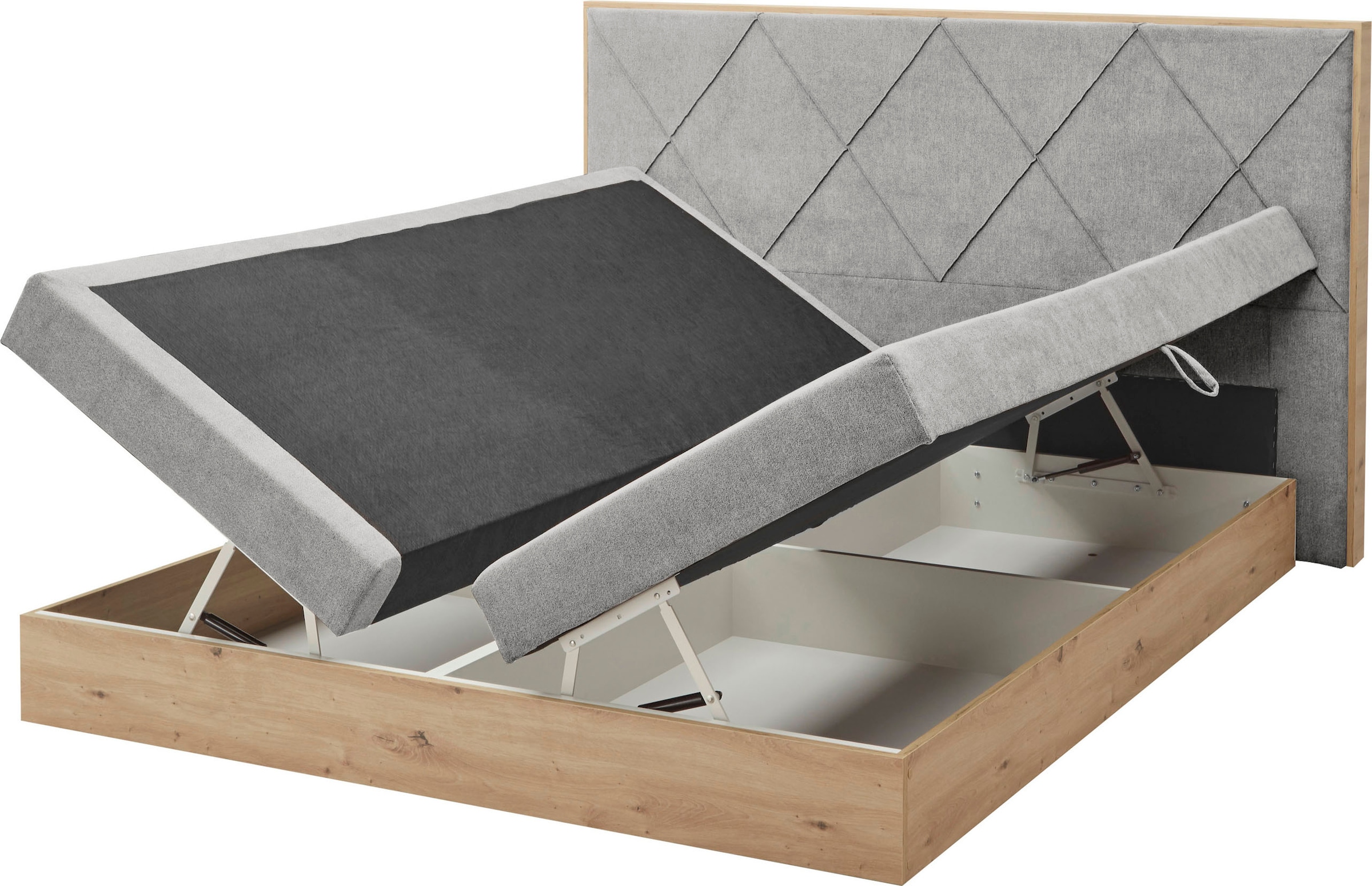 ED EXCITING DESIGN Boxspringbett »Bellevue«, inkl. Bettkasten, wahlweise mit Matratze und Topper