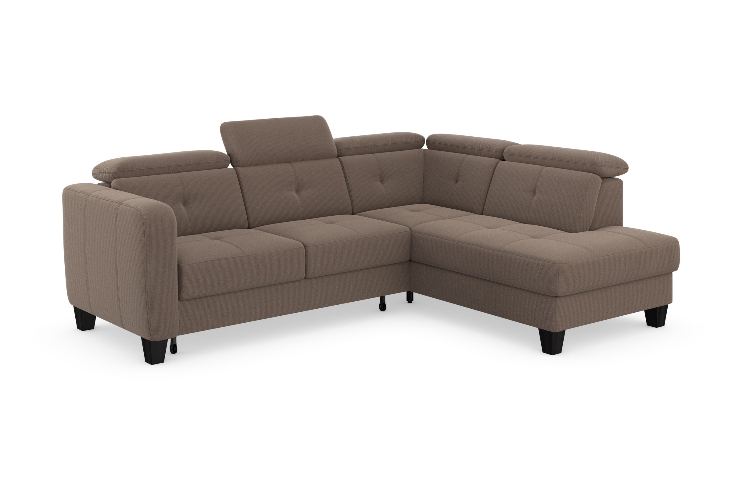 sit&more Ecksofa »Belluci L-Form«, inklusive Federkern, wahlweise mit Bettfunktion und Bettkasten
