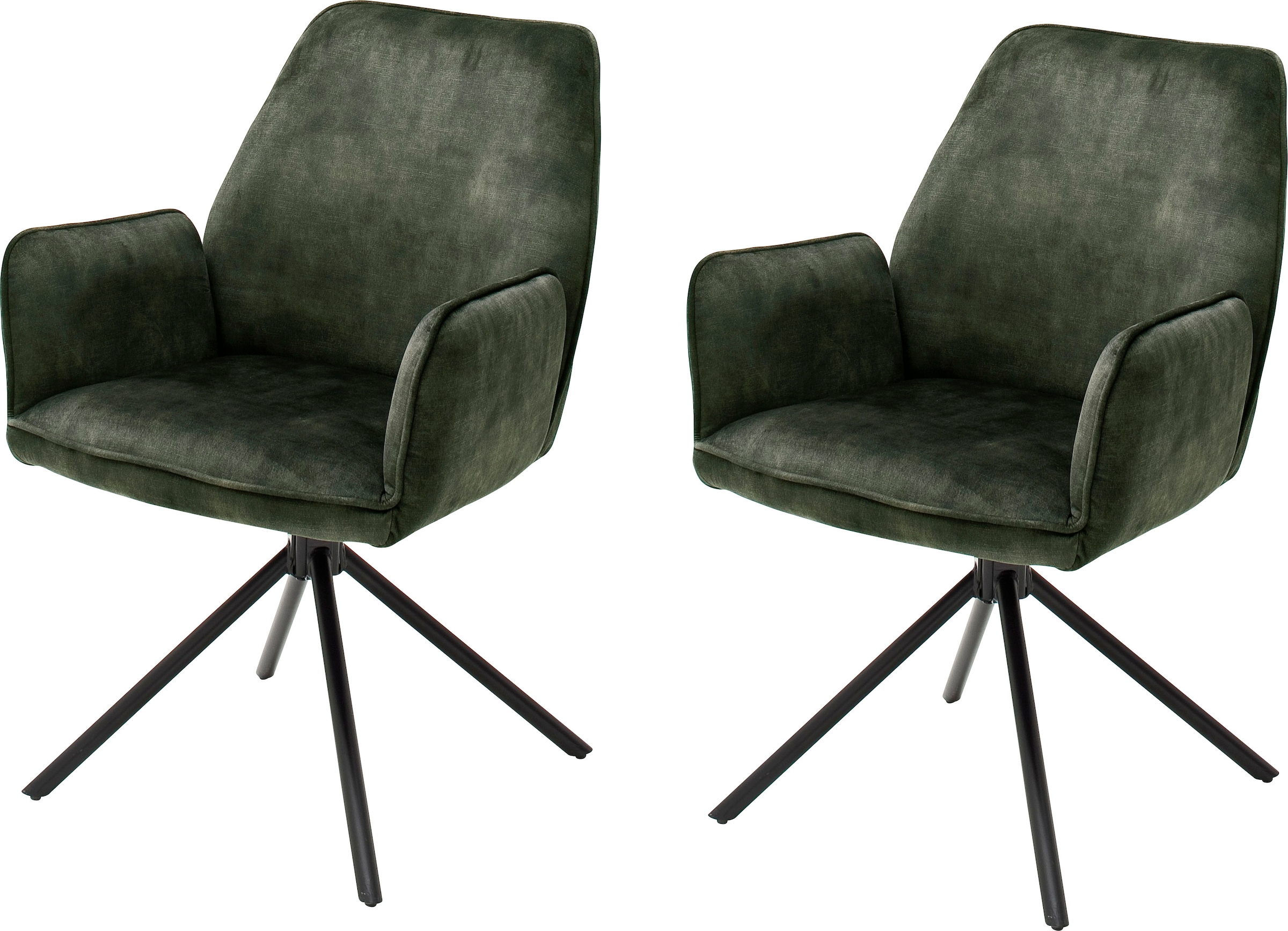 MCA furniture Esszimmerstuhl »Ottawa mit Armlehne« (Set) 2 Stk.Vintage Velo günstig online kaufen