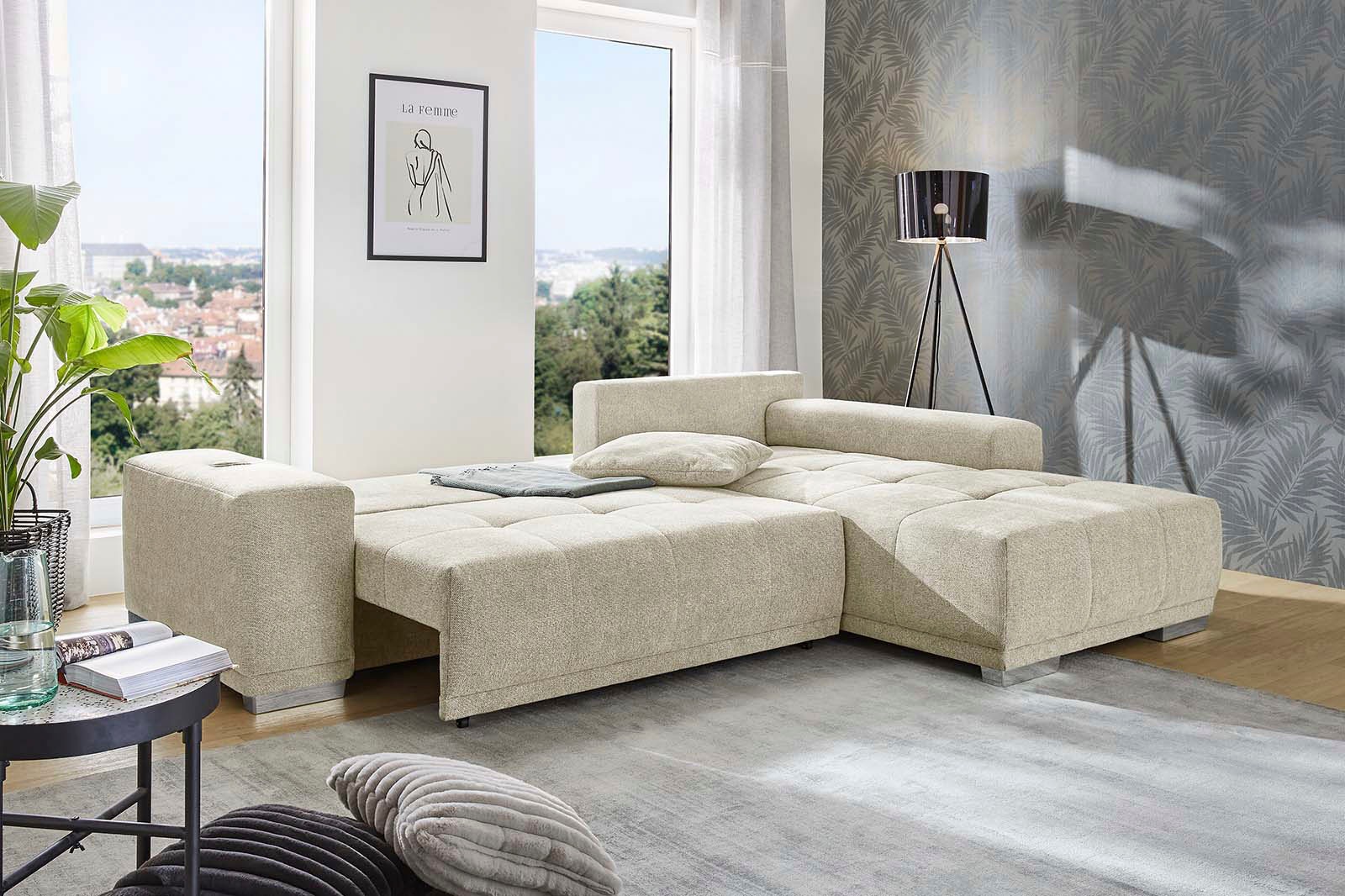 Jockenhöfer Gruppe Ecksofa »Luciano L-Form mit induktiver Lademöglichkeit, günstig online kaufen