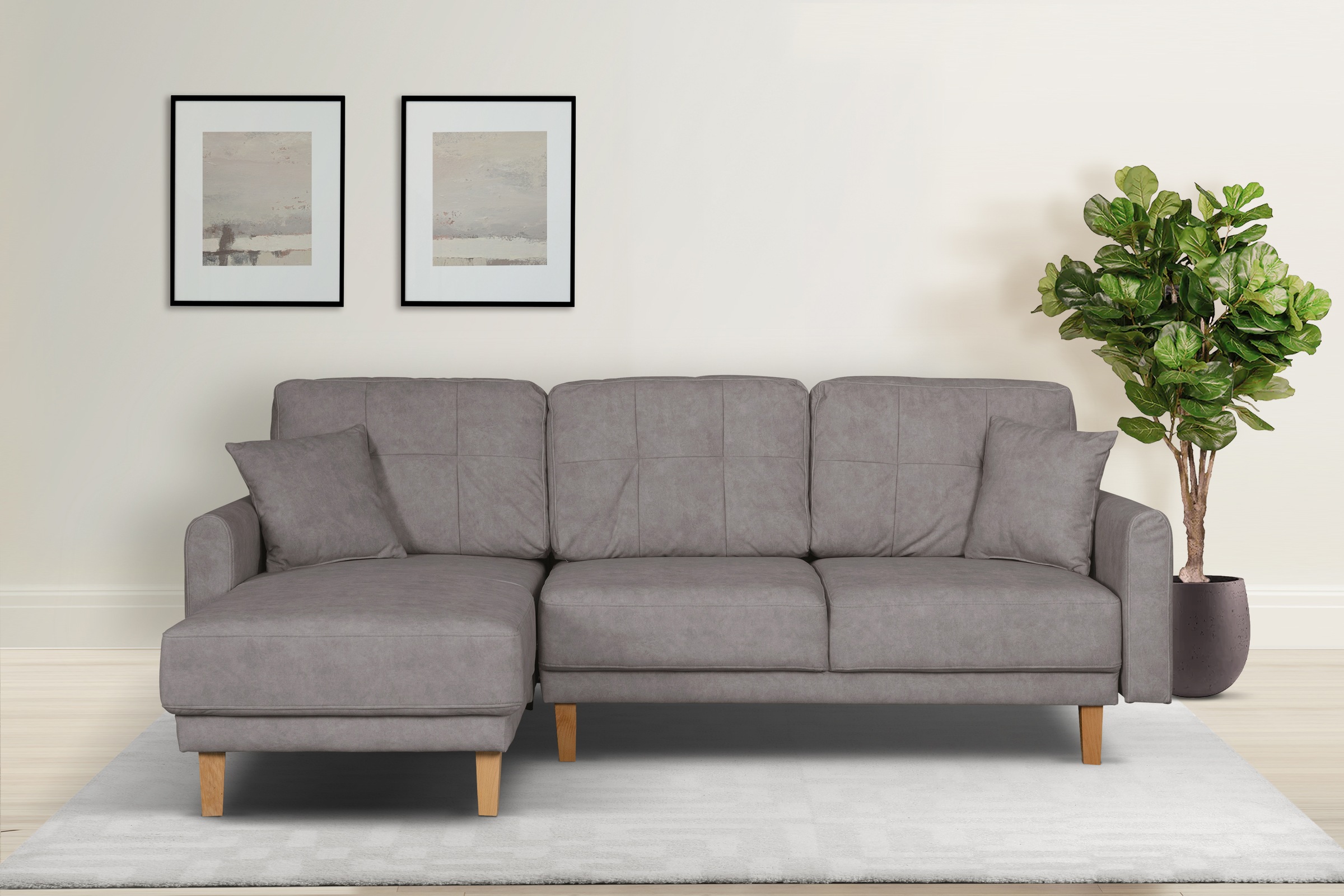 Home affaire Ecksofa »TRIPLO optionale Schlafsofa mit Bettkasten, Maße B/T/ günstig online kaufen