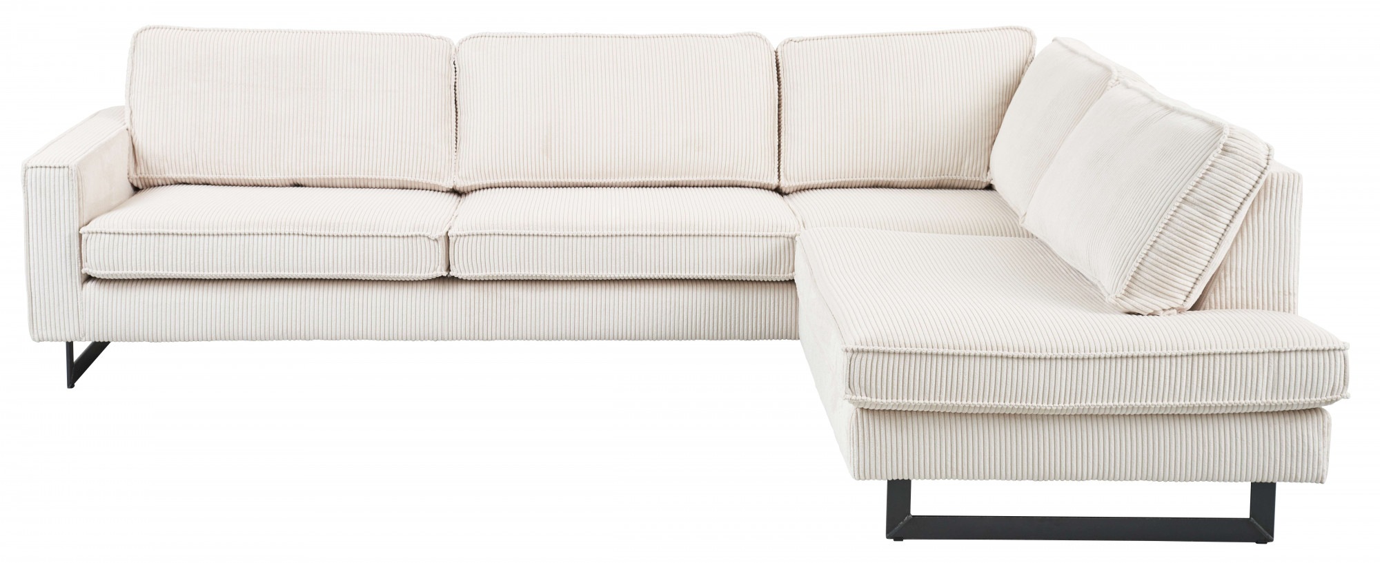 Home affaire Ecksofa »Pinto, 290 cm, Cord, Chenille, Lederoptik, Ottomane l günstig online kaufen