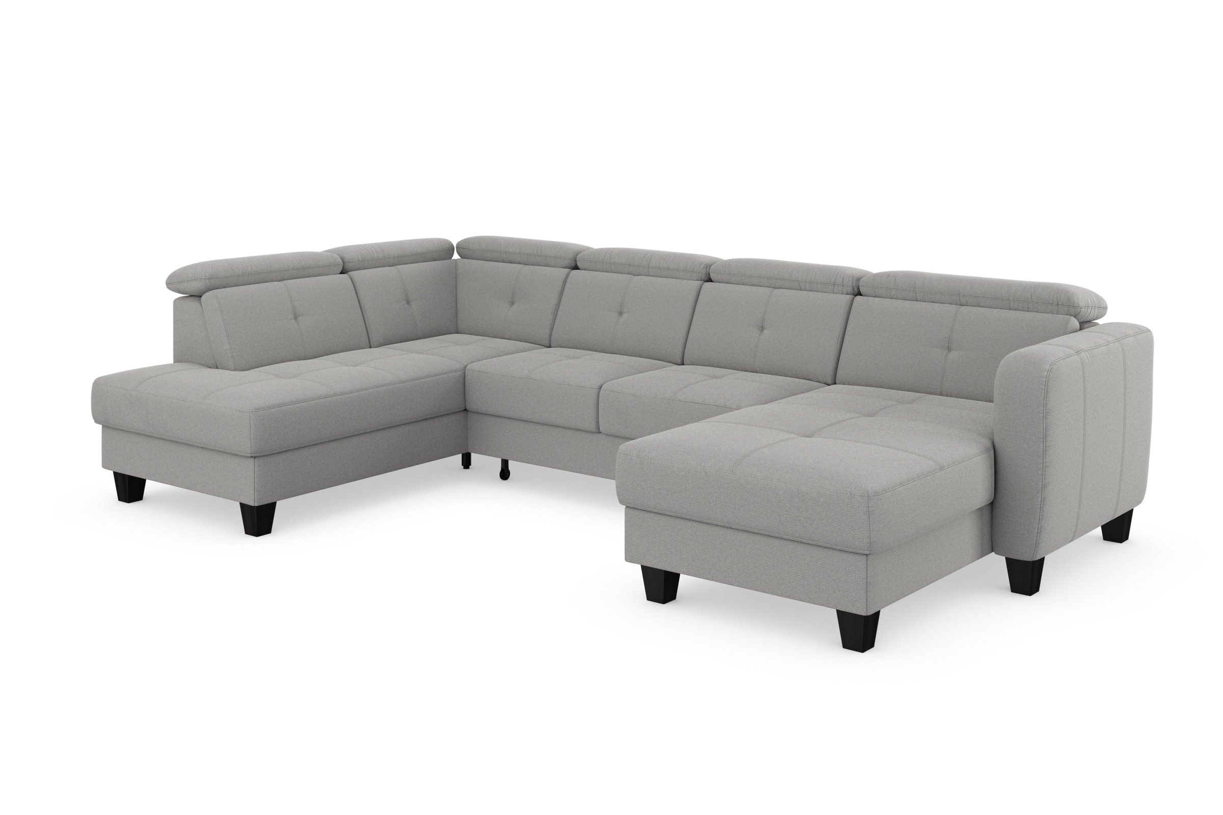 sit&more Wohnlandschaft »Belluci U-Form«, Kopfteilverstellung und Federkern, wahlweise mit Bettfunktion