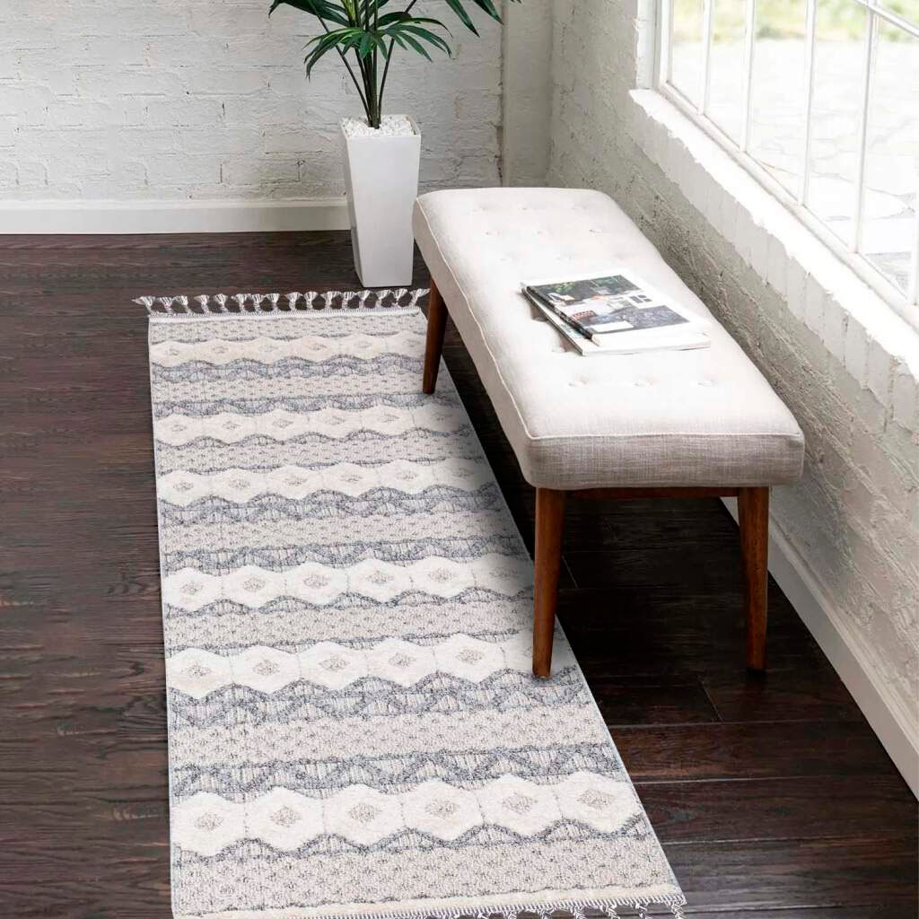 Carpet City Hochflor-Teppich »Valencia 728« rechteckig 20 mm Höhe Läufer, B günstig online kaufen