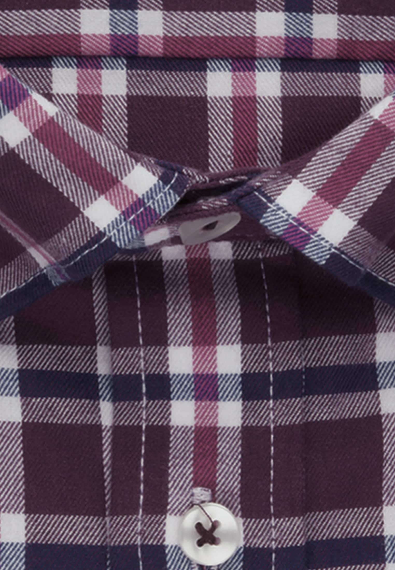 seidensticker Flanellhemd »Slim«, Slim Langarm Button-Down-Kragen Karo