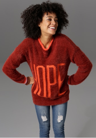 Aniston CASUAL Rundhalspullover, mit HOPE-Schriftzug kaufen