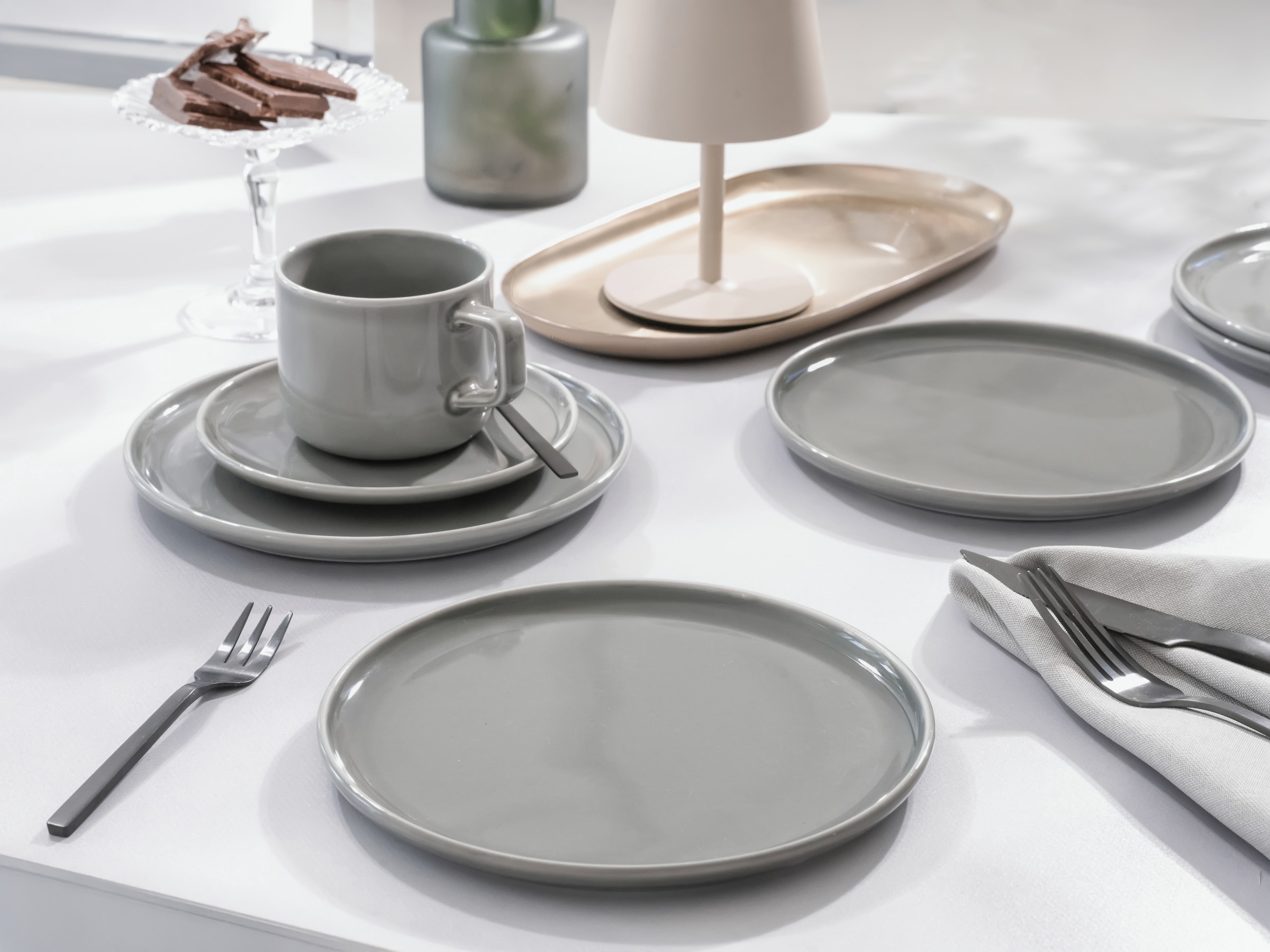 CreaTable Kaffeeservice »Chef Collection« Service, nordisches Design, 18 Teile, für 6 Personen