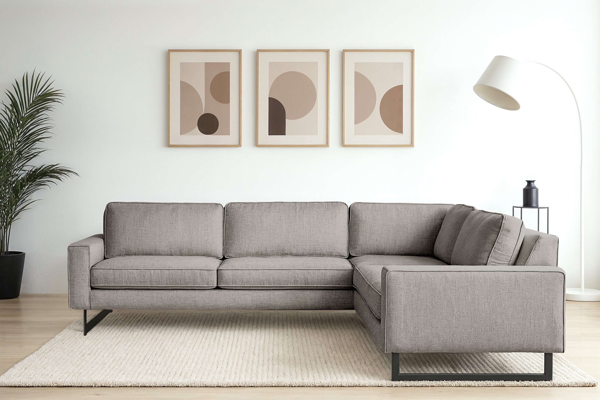 PLACES OF STYLE Ecksofa »Pinto, XXL, 250/290 cm, langer Schenkel, Ottomane« günstig online kaufen