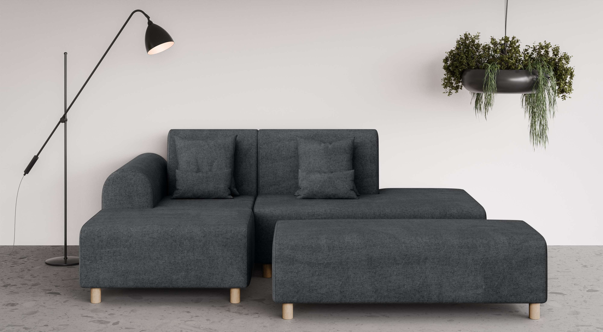 OTTO home Ecksofa »Suyala« L-Form mit Hocker günstig online kaufen