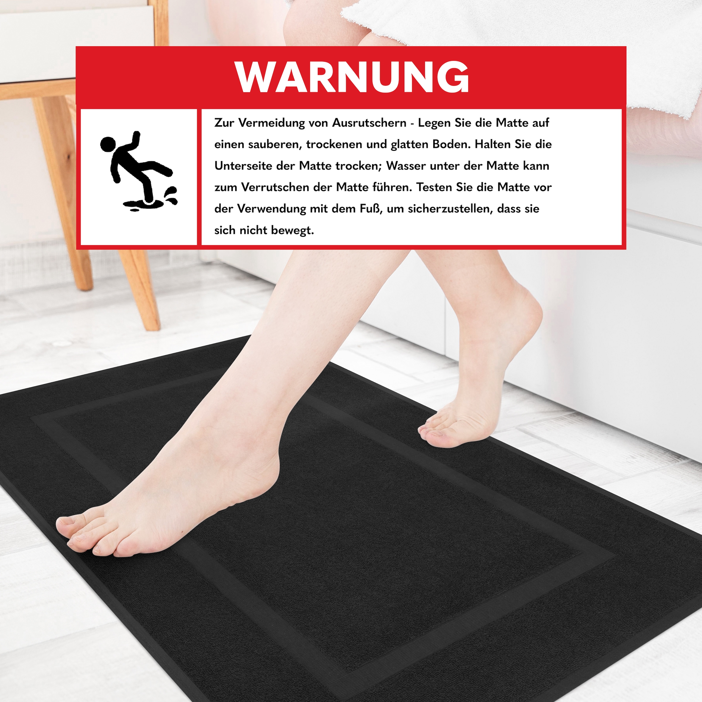 HAMMETEX Badematte »Hotelmatte, Duschvorleger«, rutschhemmend beschichtet, beidseitig nutzbar, 2-teiliges Set, einfarbig, 100% Baumwolle