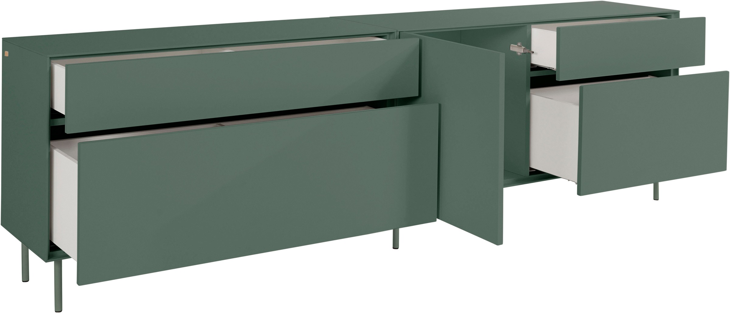 LeGer Home by Lena Gercke Lowboard »Essentials«, (2 St.), Breite: 239cm, MDF lackiert, Push-to-open-Funktion