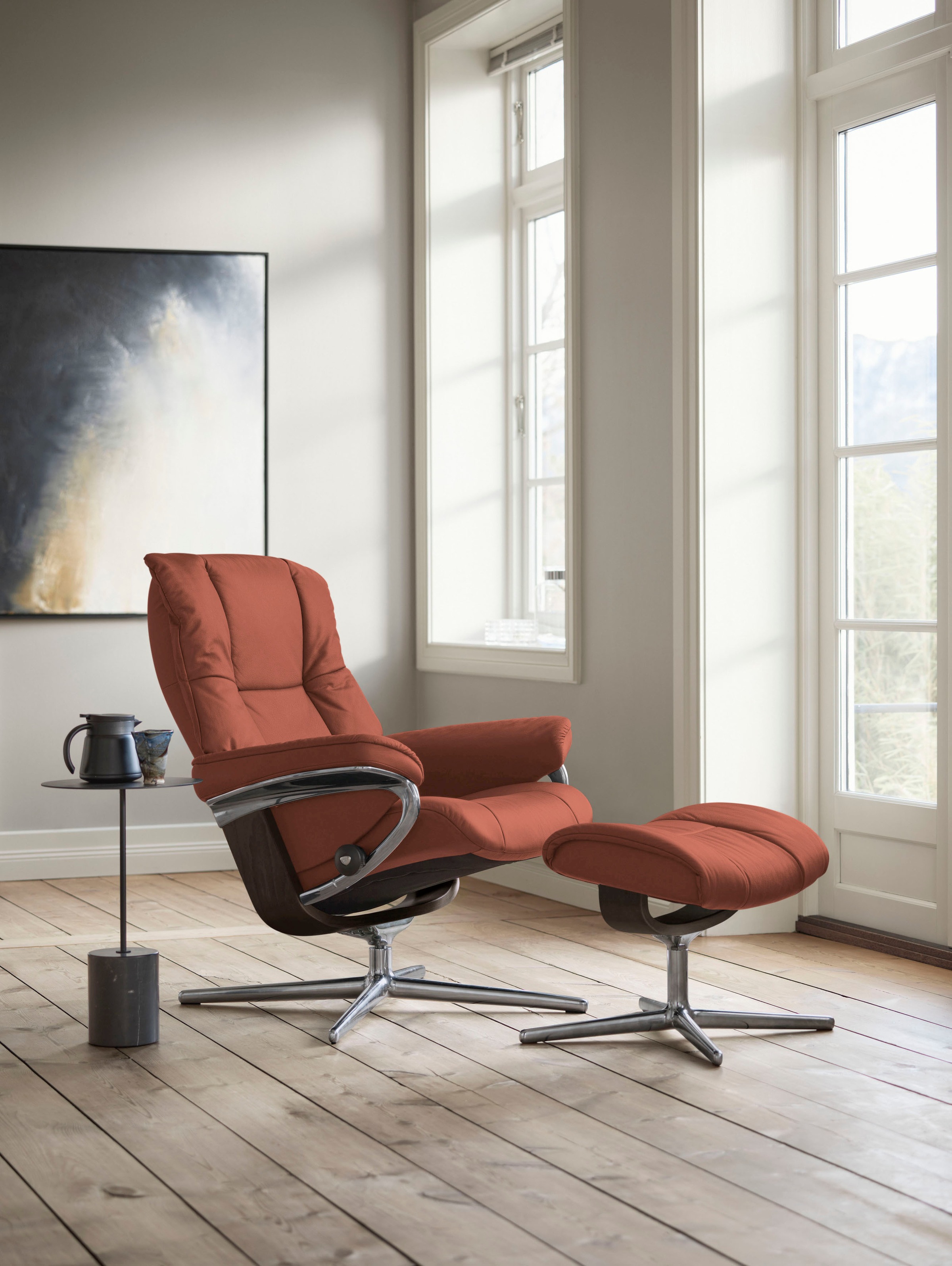 Stressless® Fußhocker »Mayfair«, mit Cross Base, Größe S, M & L, Holzakzent Wenge
