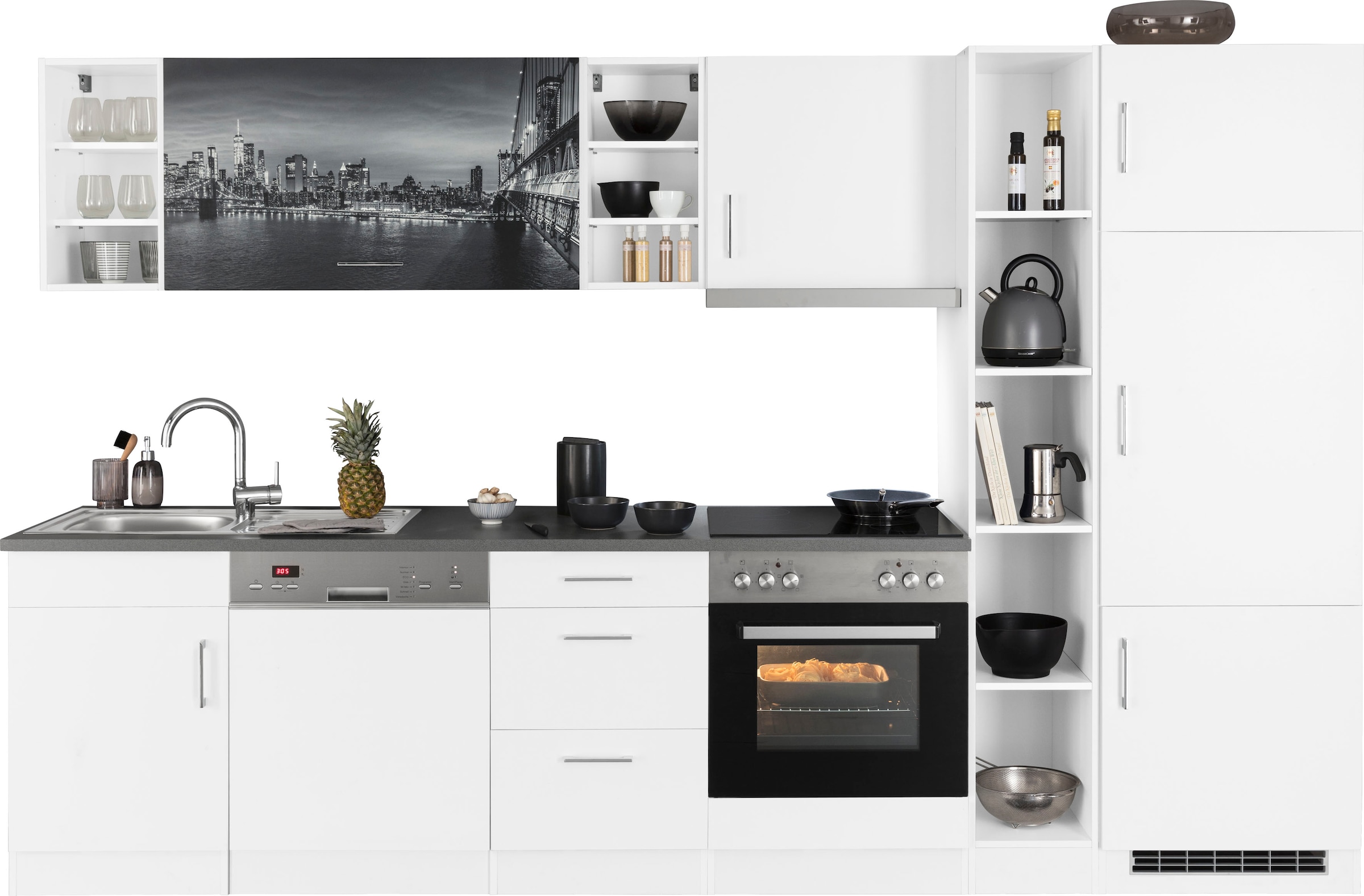 KOCHSTATION Küchenzeile »KS-Paris – Küchen mit einzigartigen Fotomotiven au günstig online kaufen