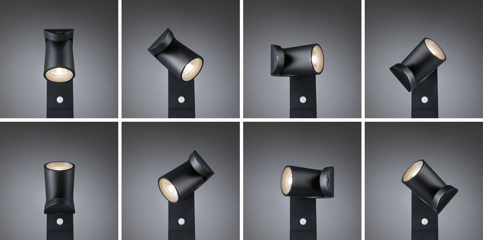 Paulmann LED Pollerleuchte »Cuff IP44 782mm 3000K 10W 700lm 230V 70° Aluminium«, 1 flammig, Bewegungsmelder