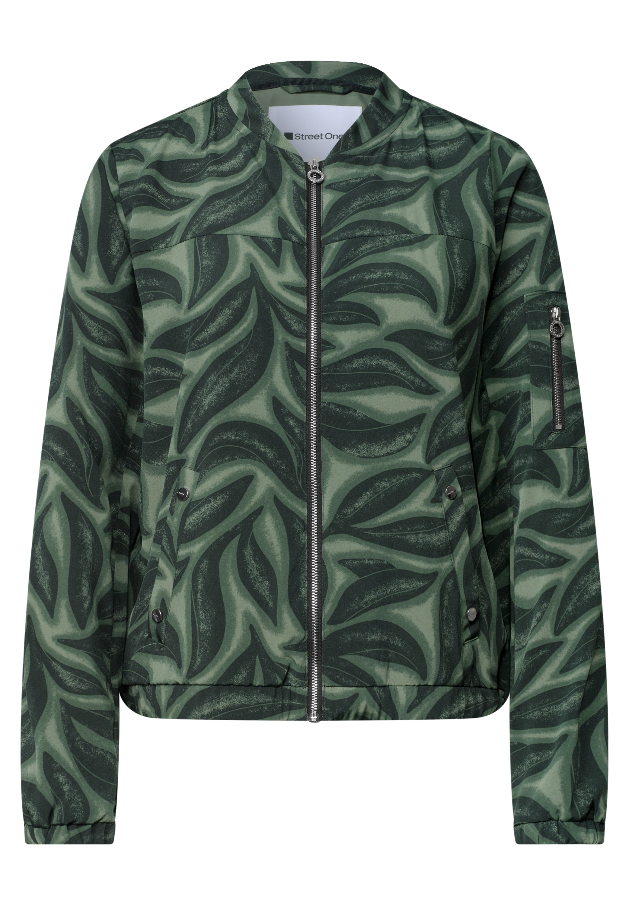 STREET ONE Blouson ohne Kapuze mit Zipper und Leomuster