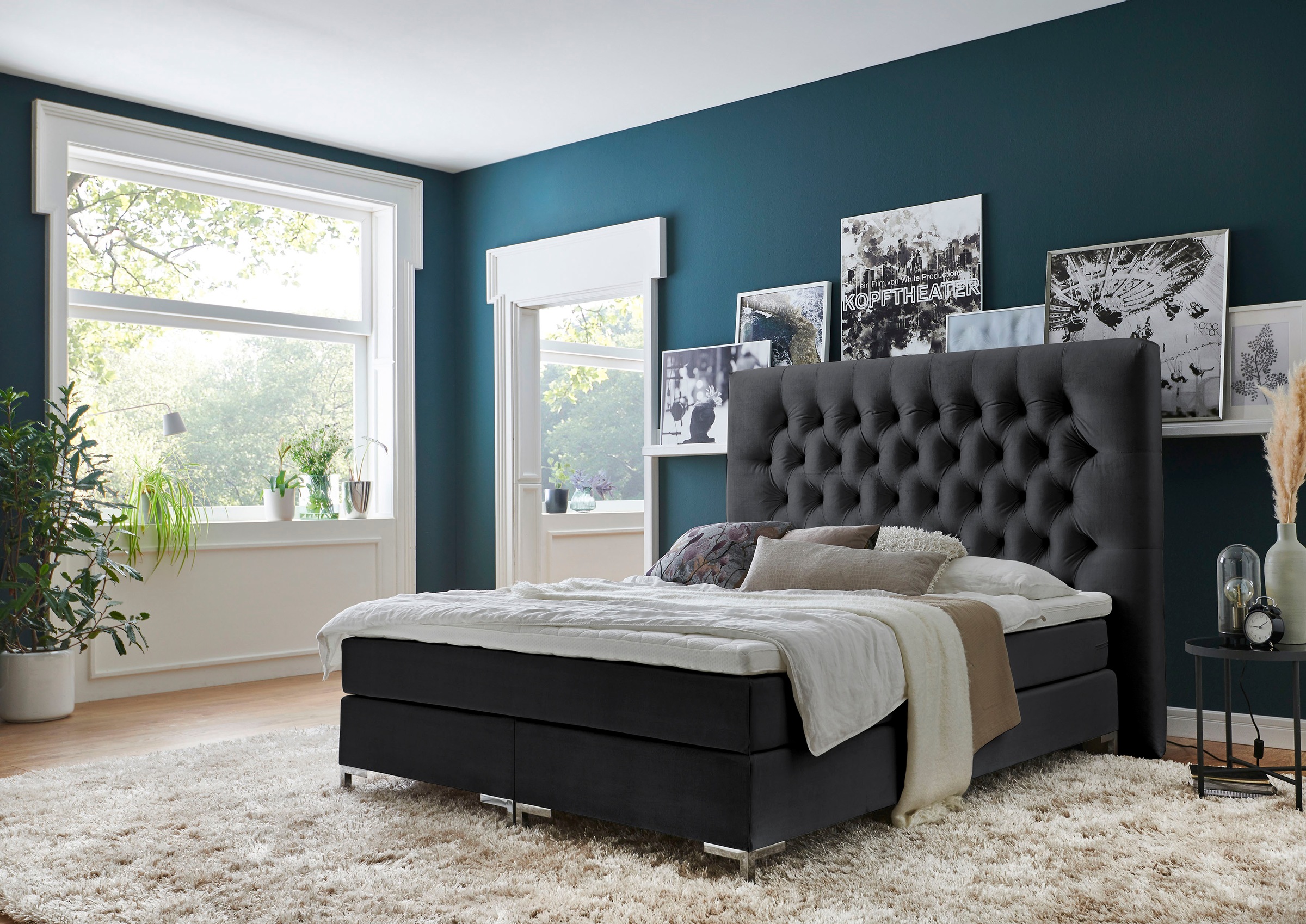 ATLANTIC home collection Boxspringbett »Ronja«, mit Topper und extra hohem günstig online kaufen