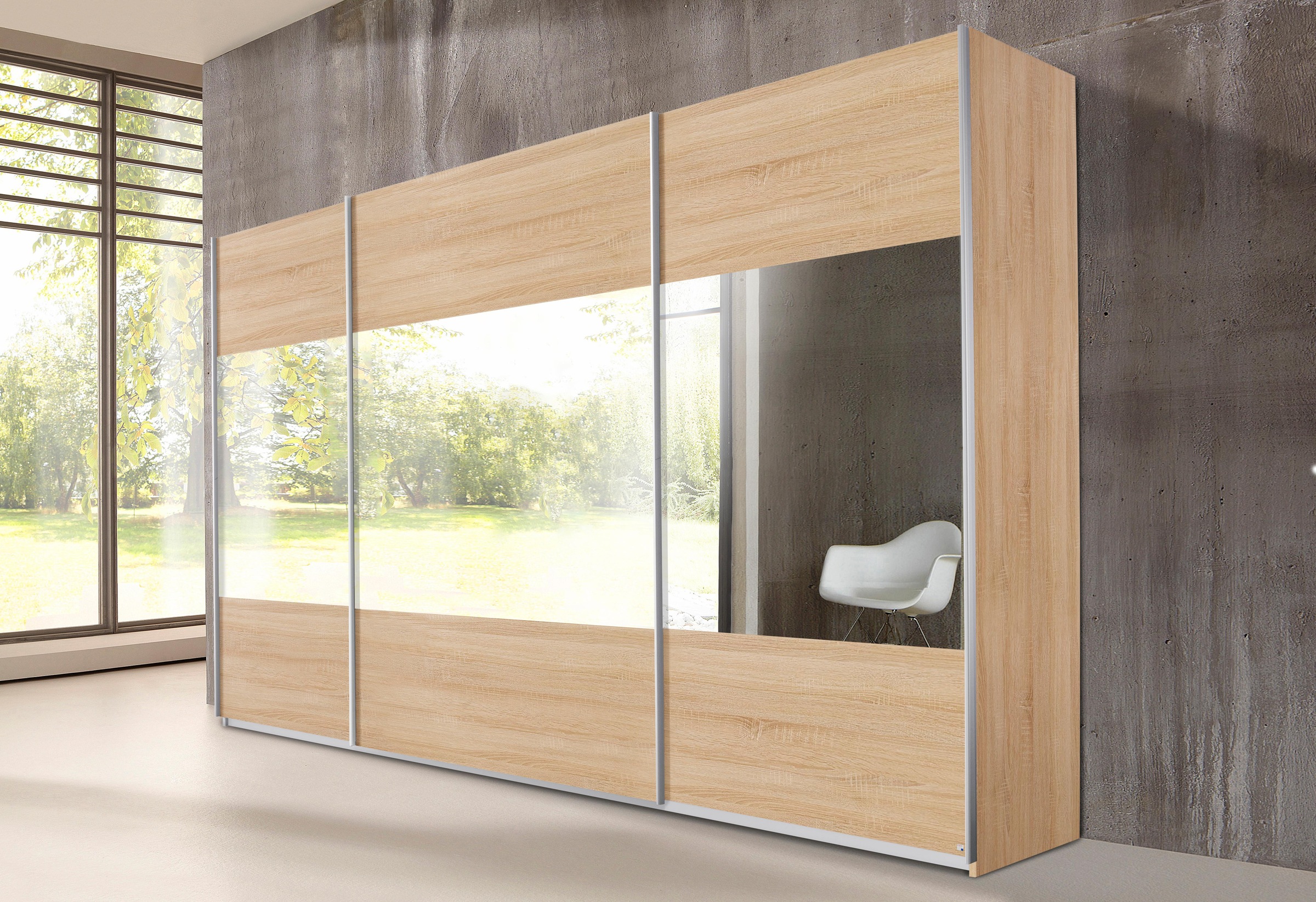 rauch Schwebetürenschrank "Quadra" mit Spiegelelementen günstig online kaufen