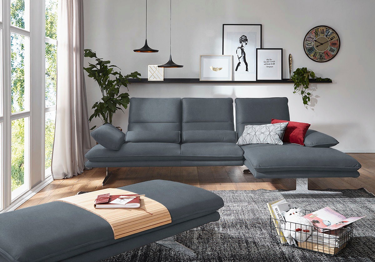W.SCHILLIG Ecksofa »broadway, Designsofa mit tollem Sitzkomfort, L-Form«, S günstig online kaufen