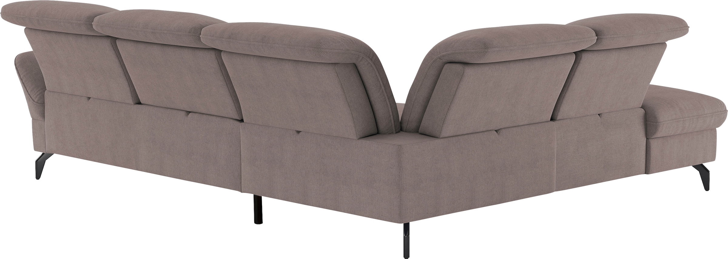 sit&more Ecksofa »Leandro L-Form«, Wahlweise mit Bett-, Kopfteil - und Armlehnfunktion, sowie Stauraum