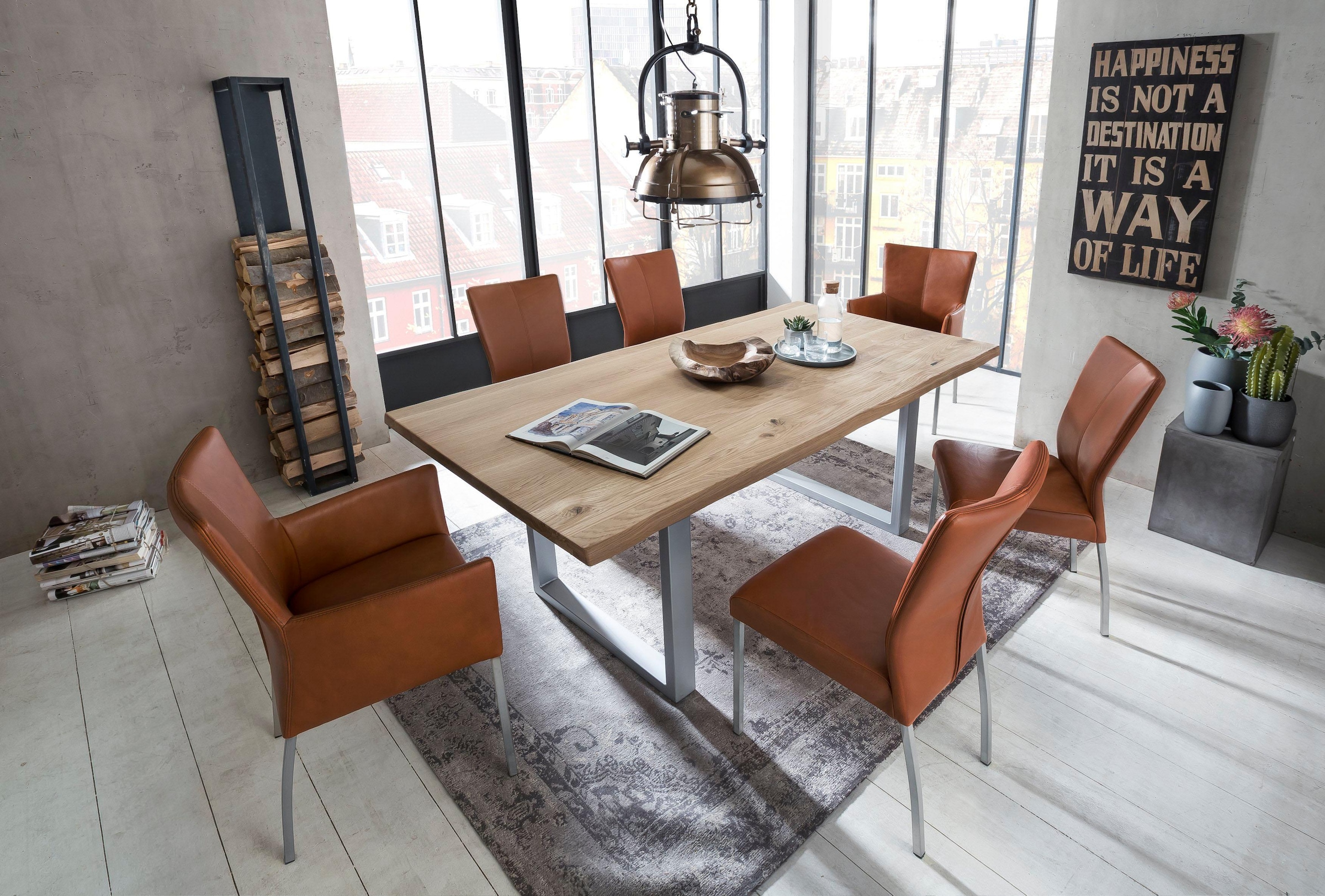 SIT Esstisch »Tops&Tables«, mit Tischplatte gewachsen, Baumkante wie online aus mit Vintage kaufen Wildeiche