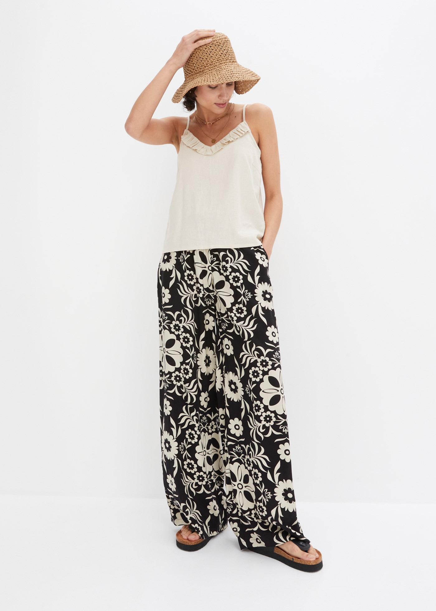 bonprix Marlene-Hose »Marlenehose aus fließender Viskose«  Marlenehose aus fließender Viskose