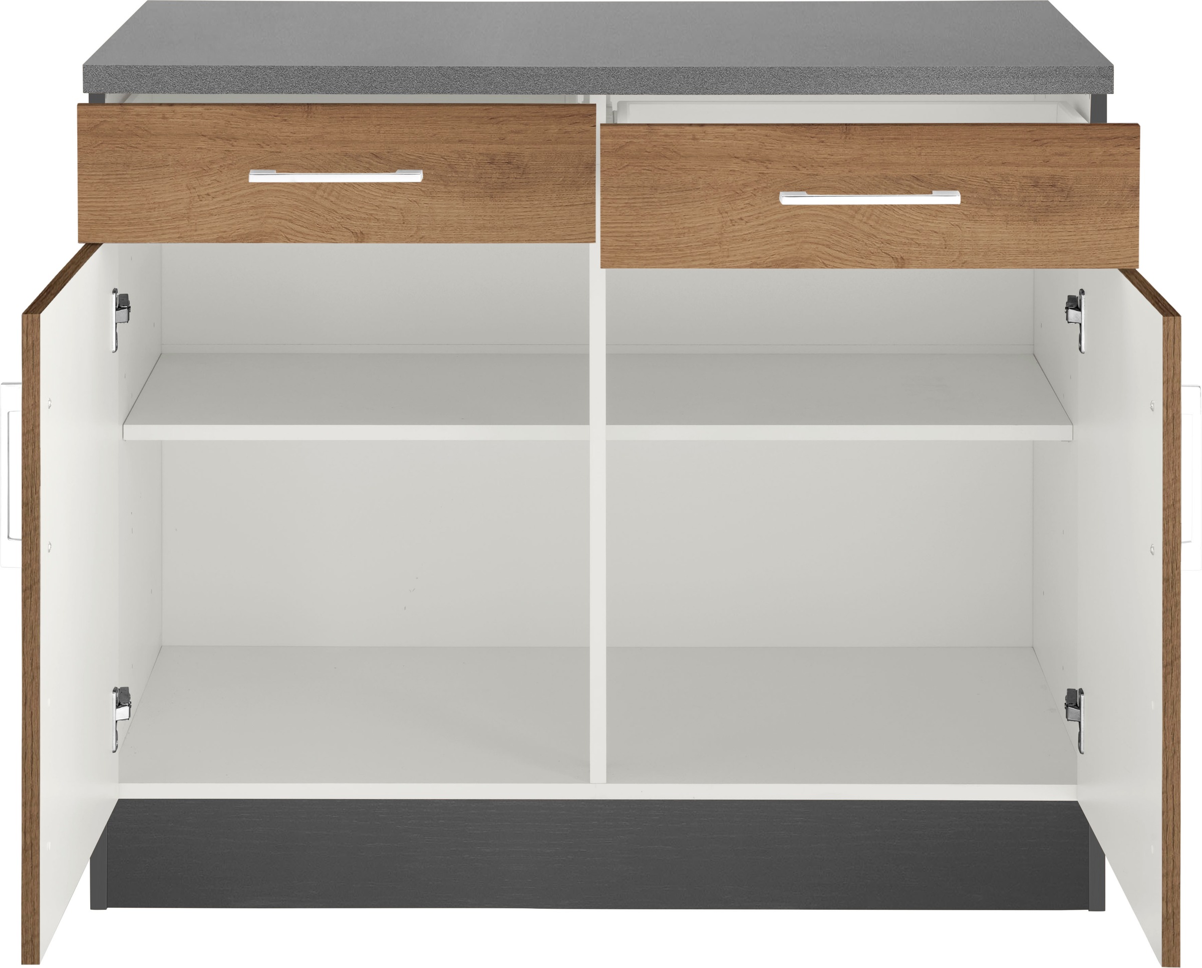 KOCHSTATION Unterschrank »KS-Colmar«, 100 cm, mit Metallgriff, für viel Stauraum
