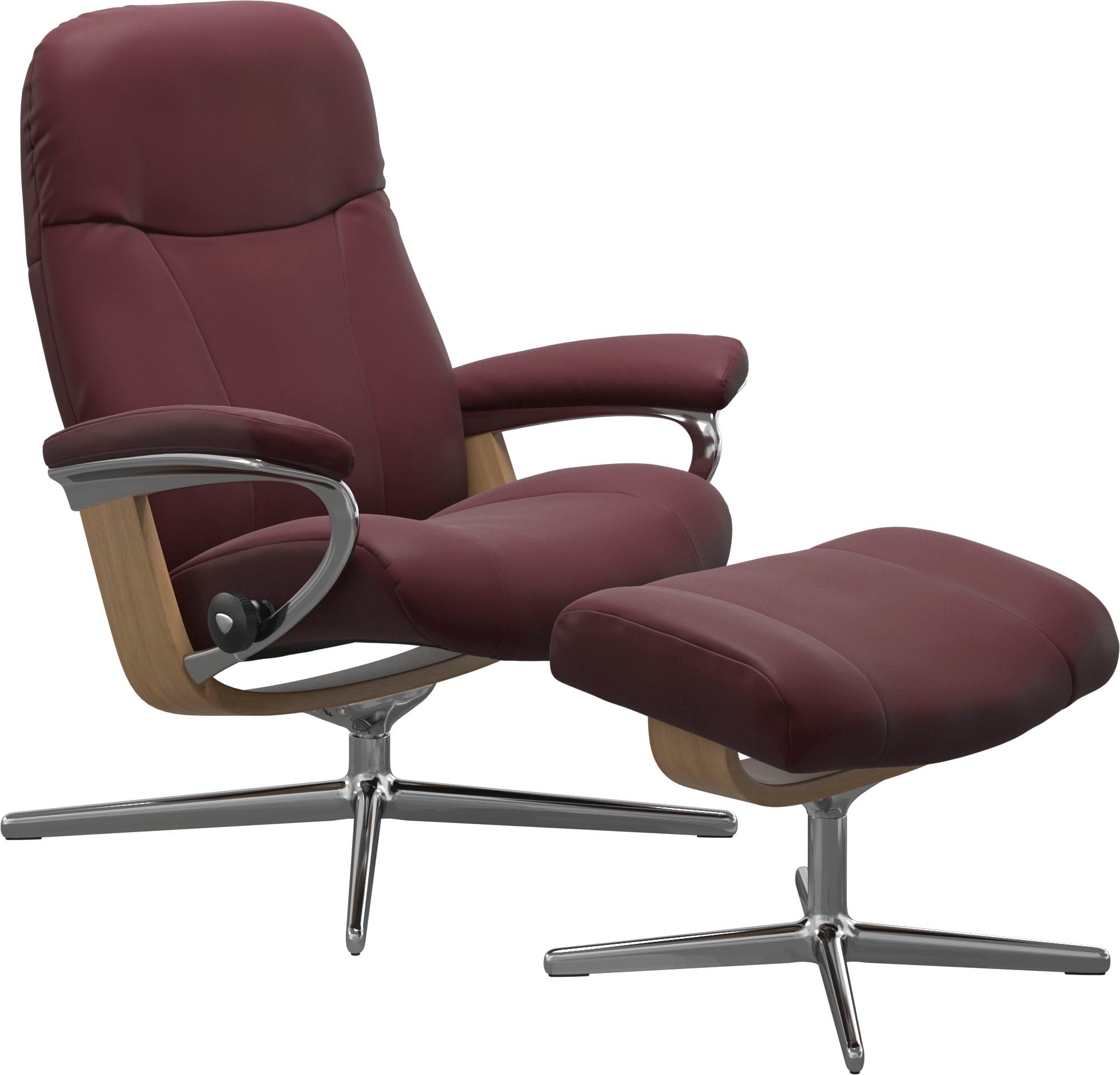 Stressless Fußhocker "Garda", mit Cross Base, Größe M & L, Holzakzent Eiche günstig online kaufen