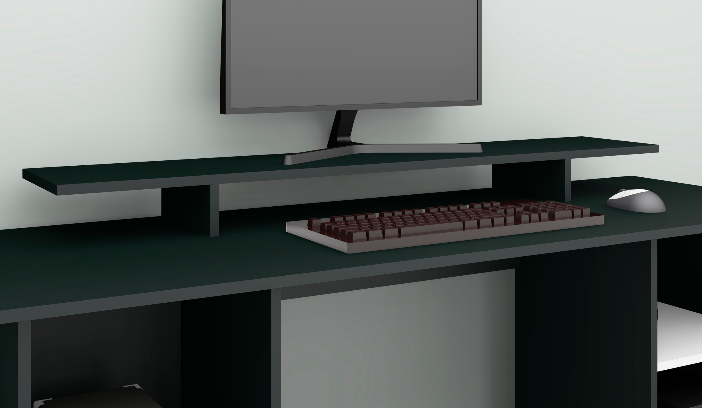 borchardt Möbel Schreibtischaufsatz »Kai«, Monitorständer, Bildschirmerhöhung im modernen Design, Made in Germany