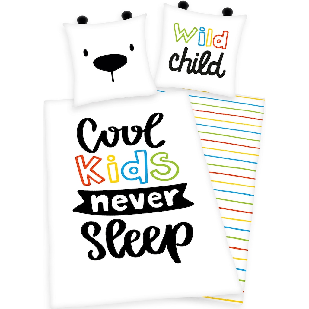 Herding Young Collection Kinderbettwäsche »Cool kids never sleep«, (2 tlg.)