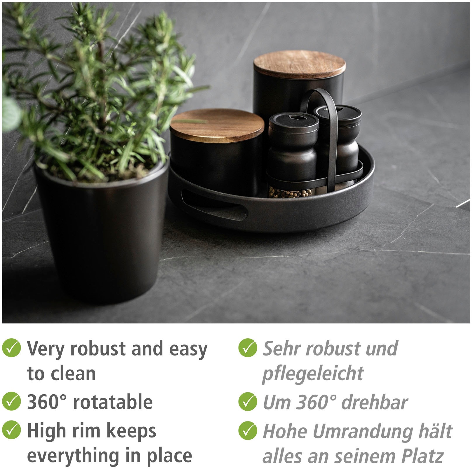 WENKO Tablett »Modell Susie«, 360° drehbar, Drehteller für Küche und Esstis günstig online kaufen