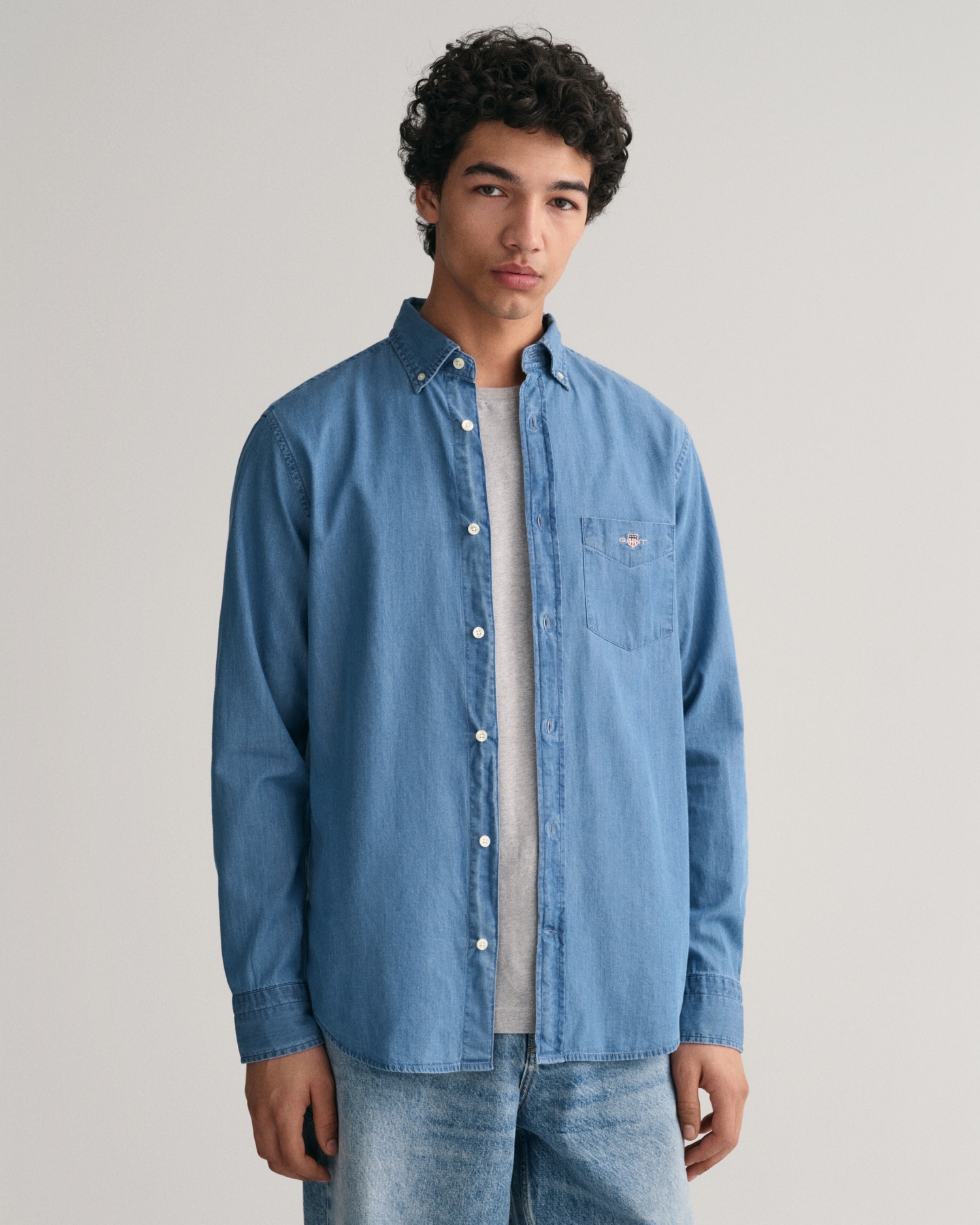 Gant Langarmhemd »Regular Fit Denimhemd Jeanshemd pflegeleicht«