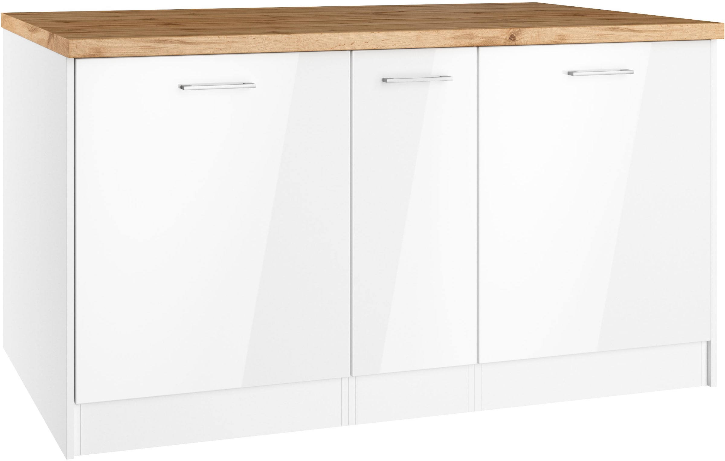 KOCHSTATION Kücheninsel »KS-Milan«, Stellmaß 153/100 cm, viel Stauraum, Lebensmittelpunkt: Küche