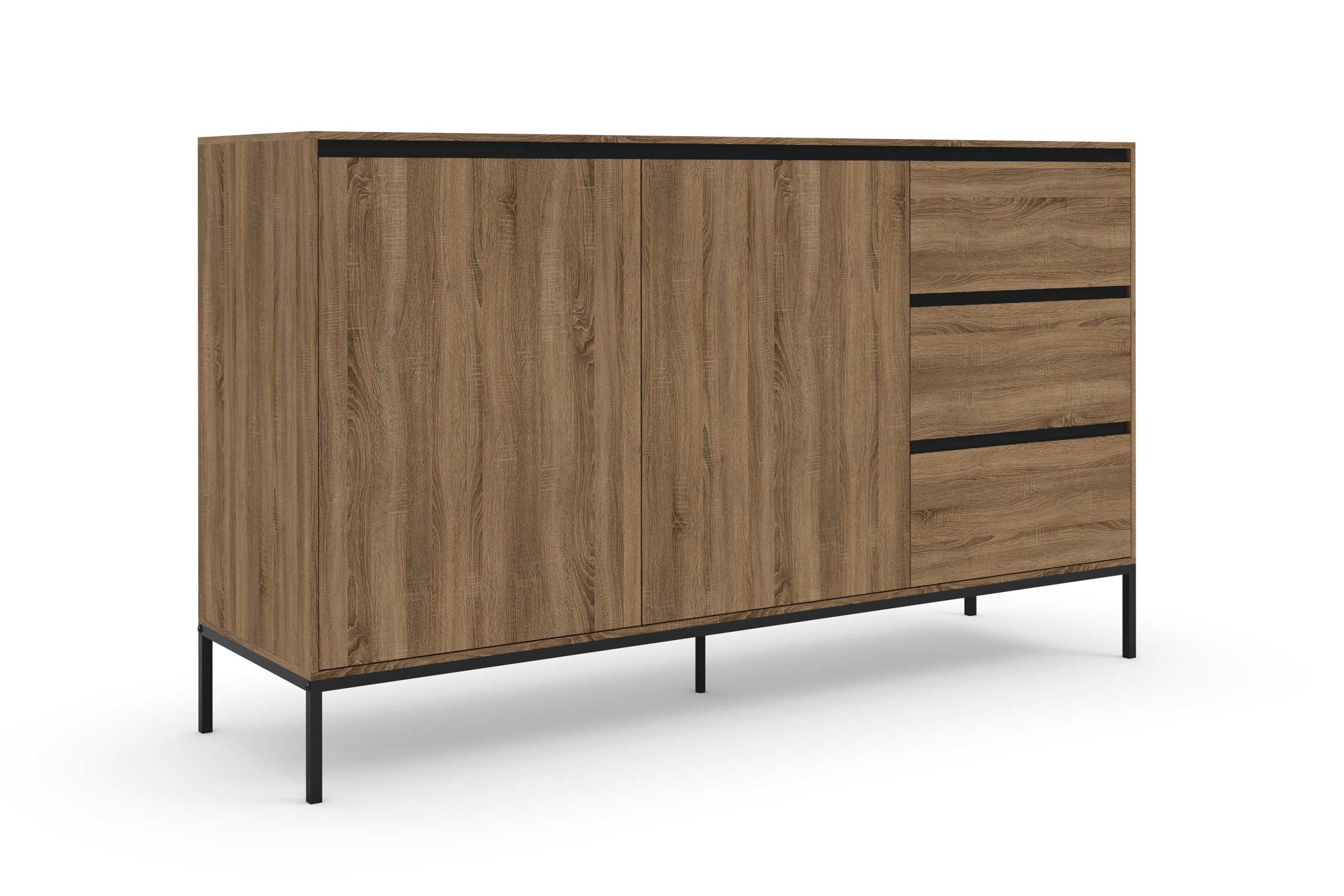 INOSIGN Sideboard »Bari«, Kommode mit 2 Türen und 3 Schubkästen, Breite 140 günstig online kaufen
