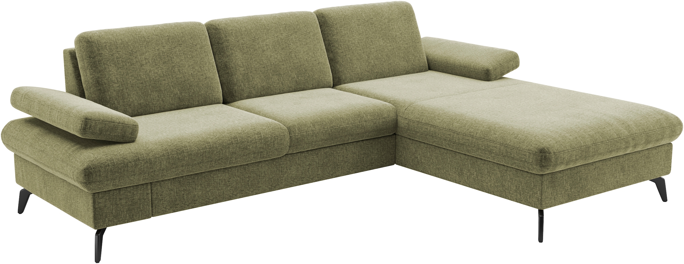 sit&more Ecksofa »Morris Jubi L-Form«, inkl. Armteilfunktion und 1 Zierkissen, wahlweise mit Bettfunktion