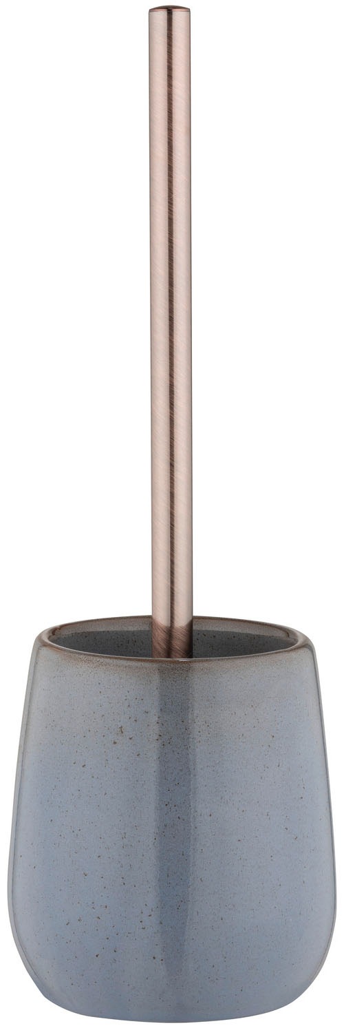 WENKO WC-Garnitur »Sirmione« aus Edelstahl | Keramik | Kunststoff Keramik, individuelle Glasur, Toilettenbürste mit Kunststoffabdeckung