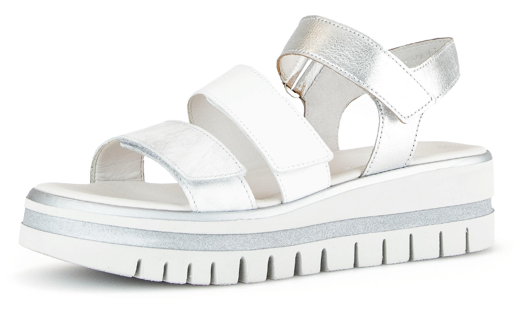 Gabor Keilsandalette  , Sommerschuh, Sandale, Keilabsatz, mit drei Klettverschlüssen