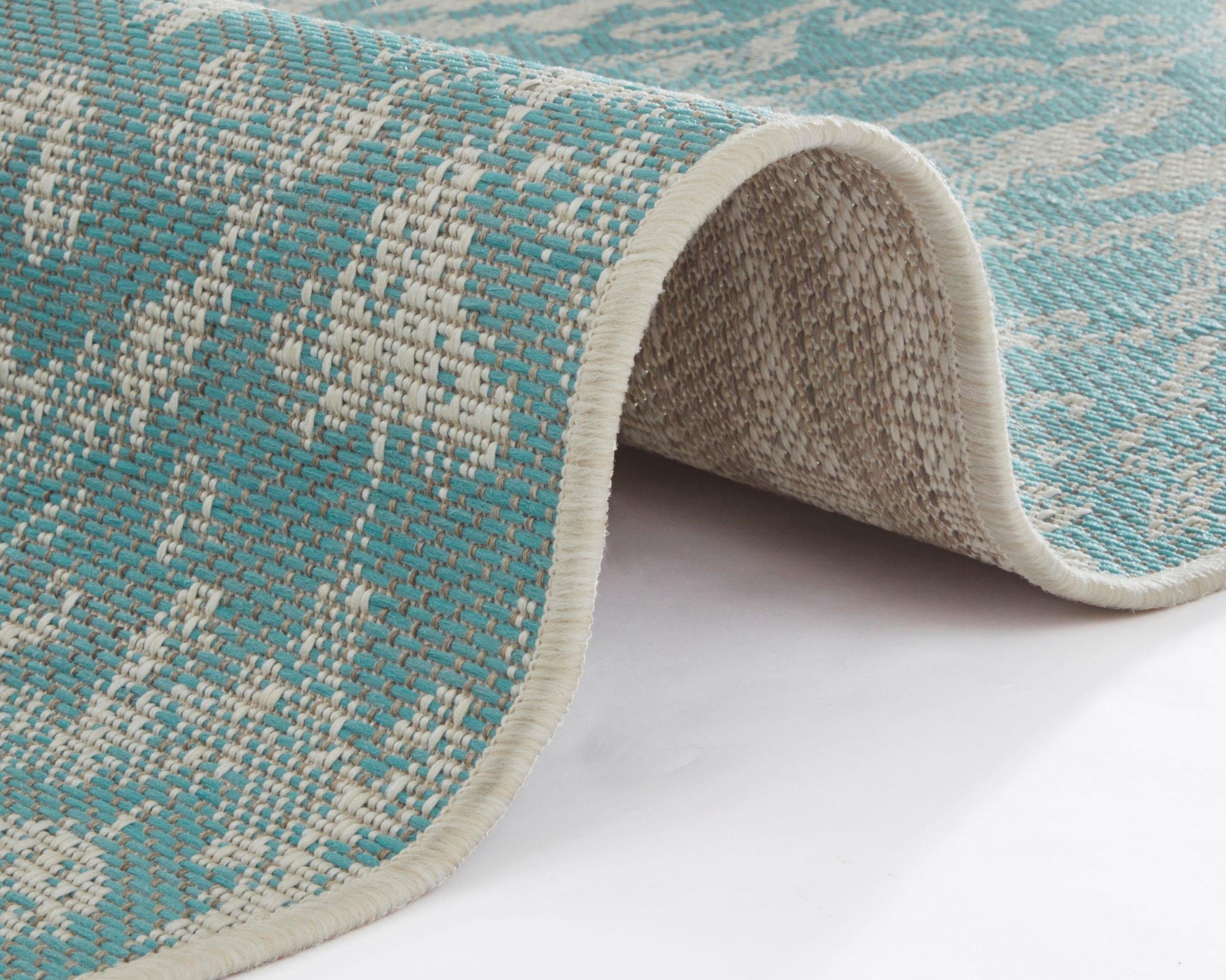 NORTHRUGS Teppich »Hatta«, rechteckig, 4 mm Höhe, In-und Outdoor geeignet, Strapazierfähig und pflegeleicht, Flachgewebe